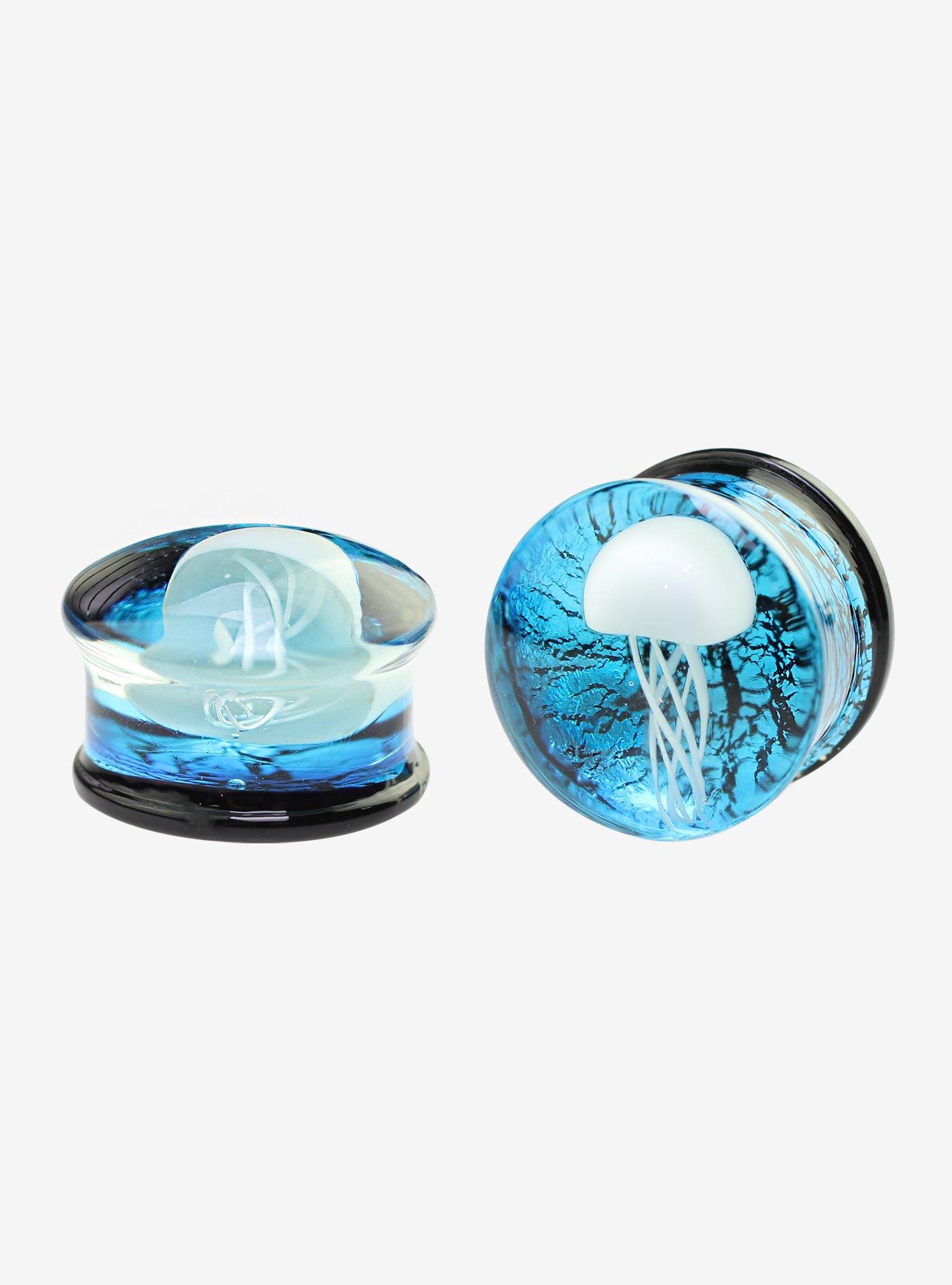 Glass Jellyfish Plug 2 Pack, BLUE, hi-res
