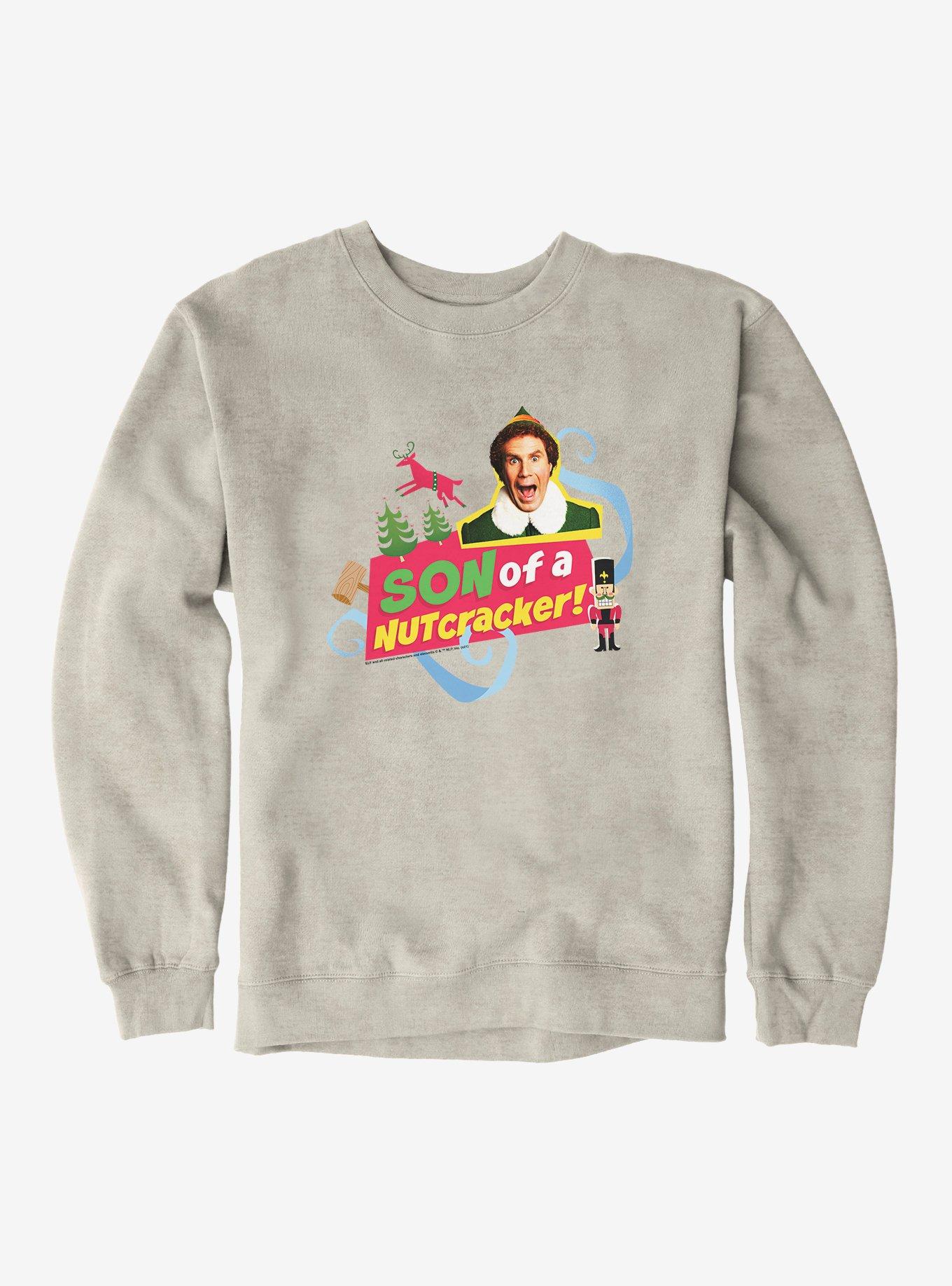 Elf Son Of A Nutcracker Sweatshirt, OATMEAL HEATHER, hi-res