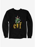 Elf Buddy With Mr. Narwhal Icons Sweatshirt, BLACK, hi-res