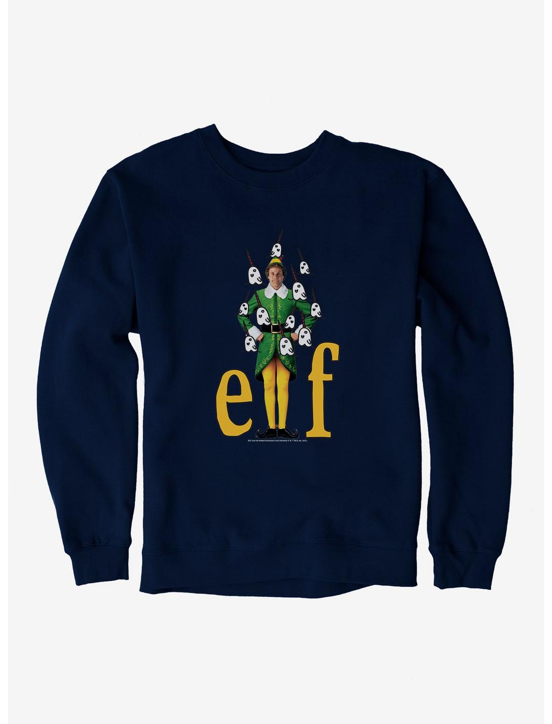 Elf Buddy With Mr. Narwhal Icons Sweatshirt, , hi-res
