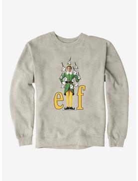 Elf Buddy With Mr. Narwhal Icons Sweatshirt, OATMEAL HEATHER, hi-res