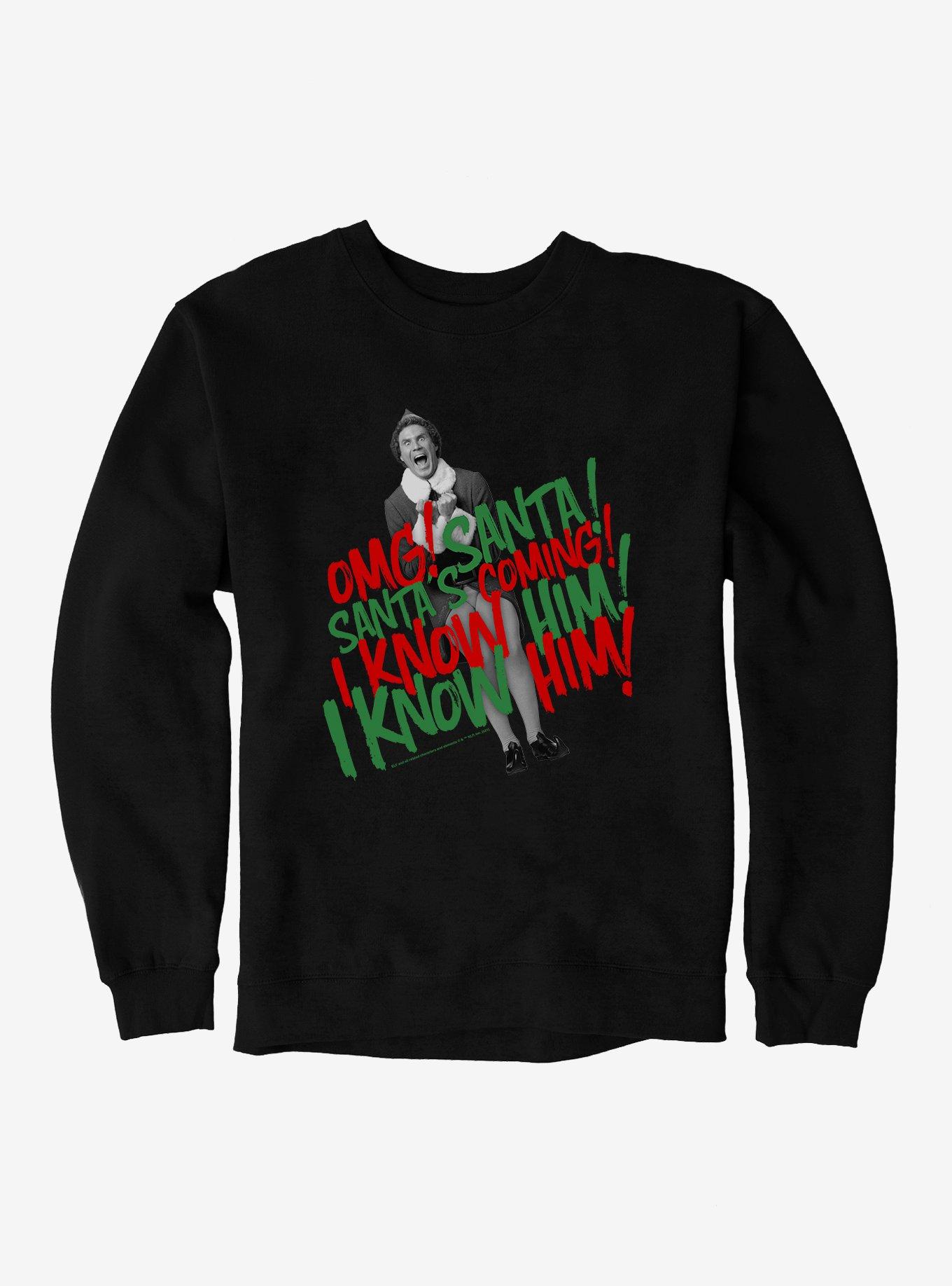 Elf Omg Santa's Coming Sweatshirt, , hi-res