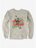 Elf Omg Santa's Coming Sweatshirt, OATMEAL HEATHER, hi-res