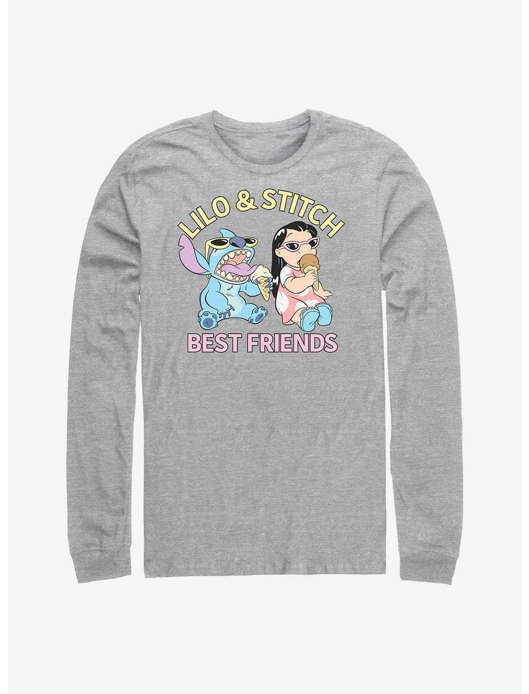 Disney Lilo & Stitch Best Friends Long-Sleeve T-Shirt, ATH HTR, hi-res