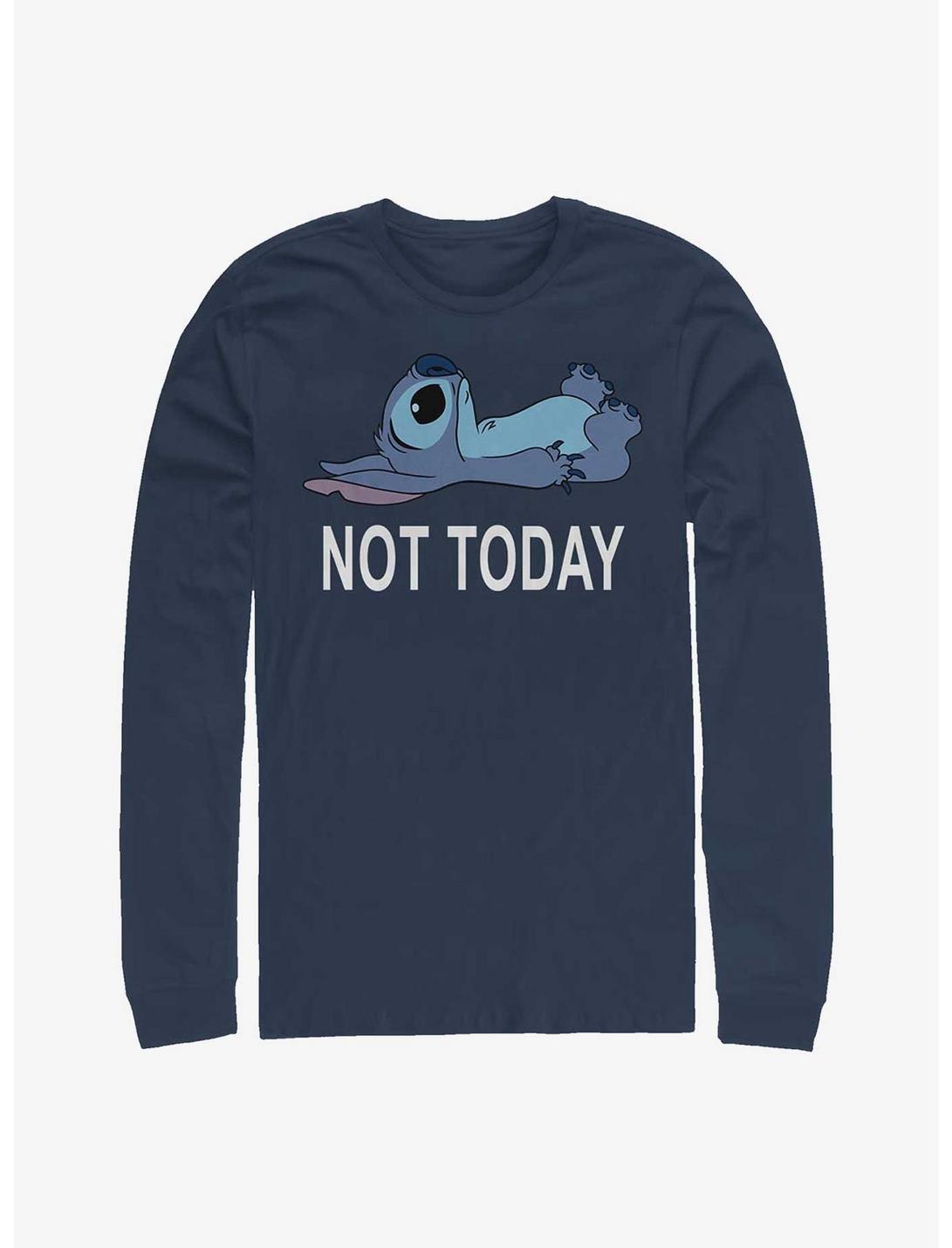 Disney Lilo & Stitch Not Today Long-Sleeve T-Shirt, NAVY, hi-res