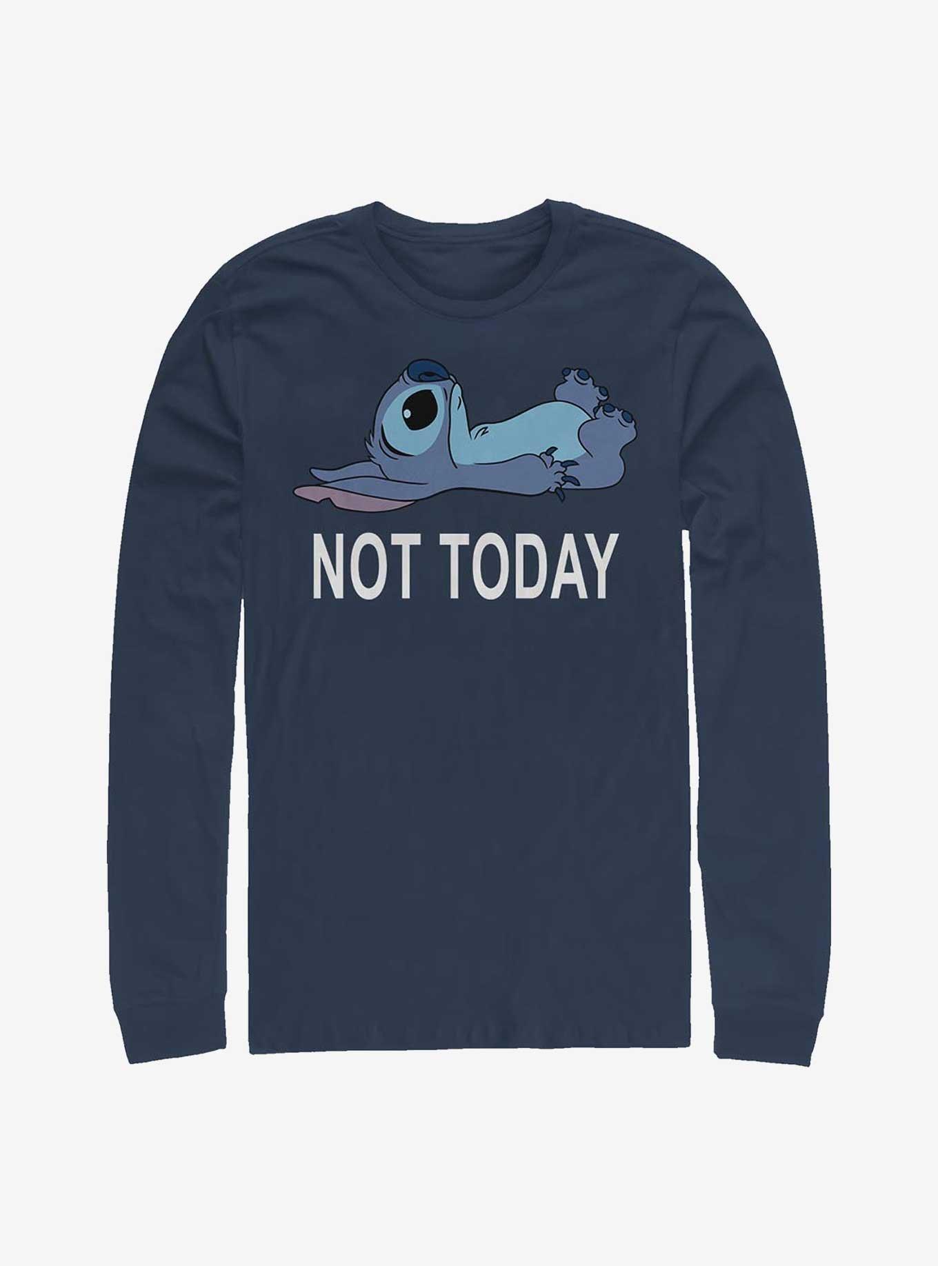 Disney Lilo & Stitch Not Today Long-Sleeve T-Shirt, NAVY, hi-res
