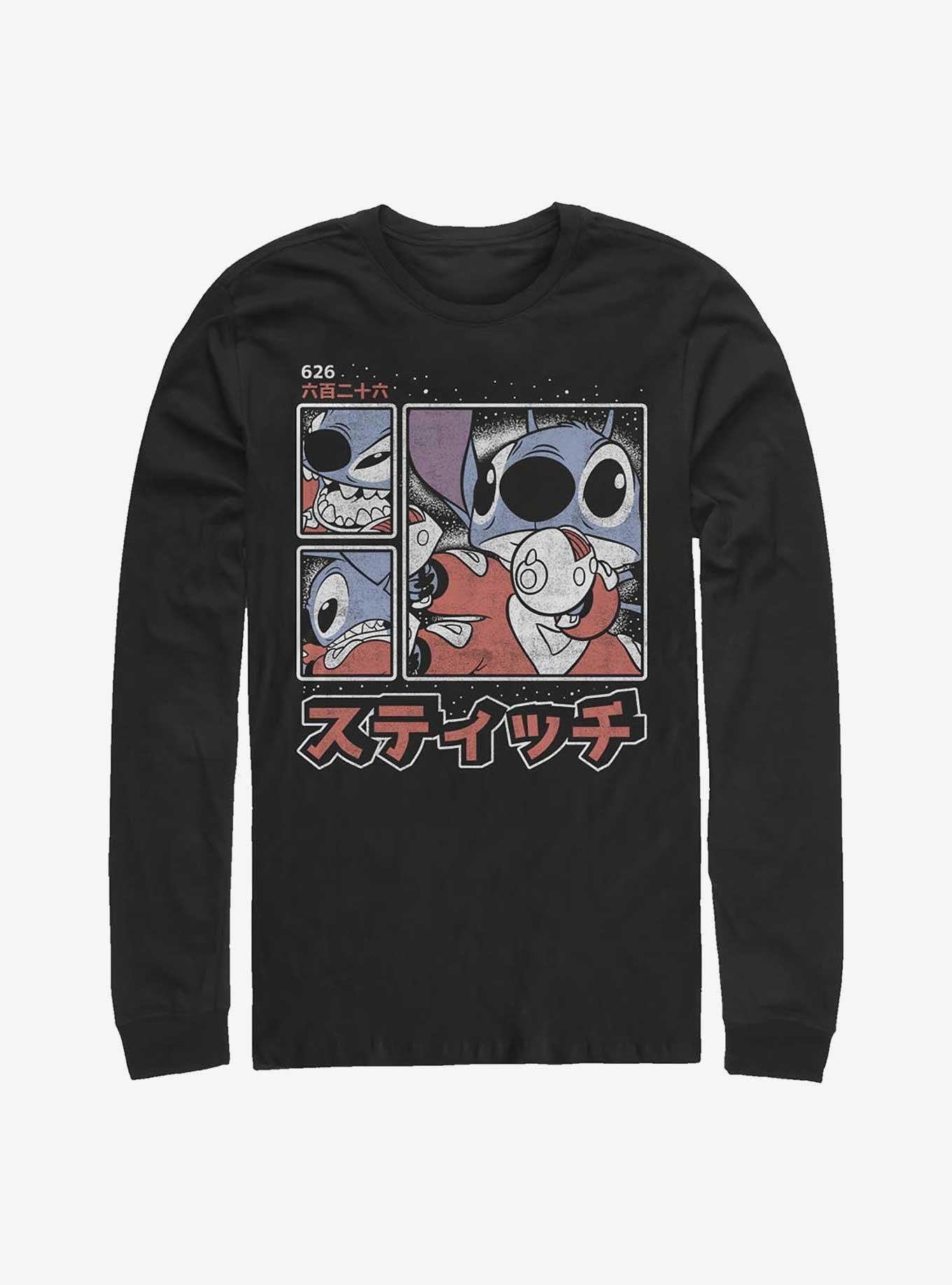 Disney Lilo & Stitch Kanji Long-Sleeve T-Shirt, , hi-res