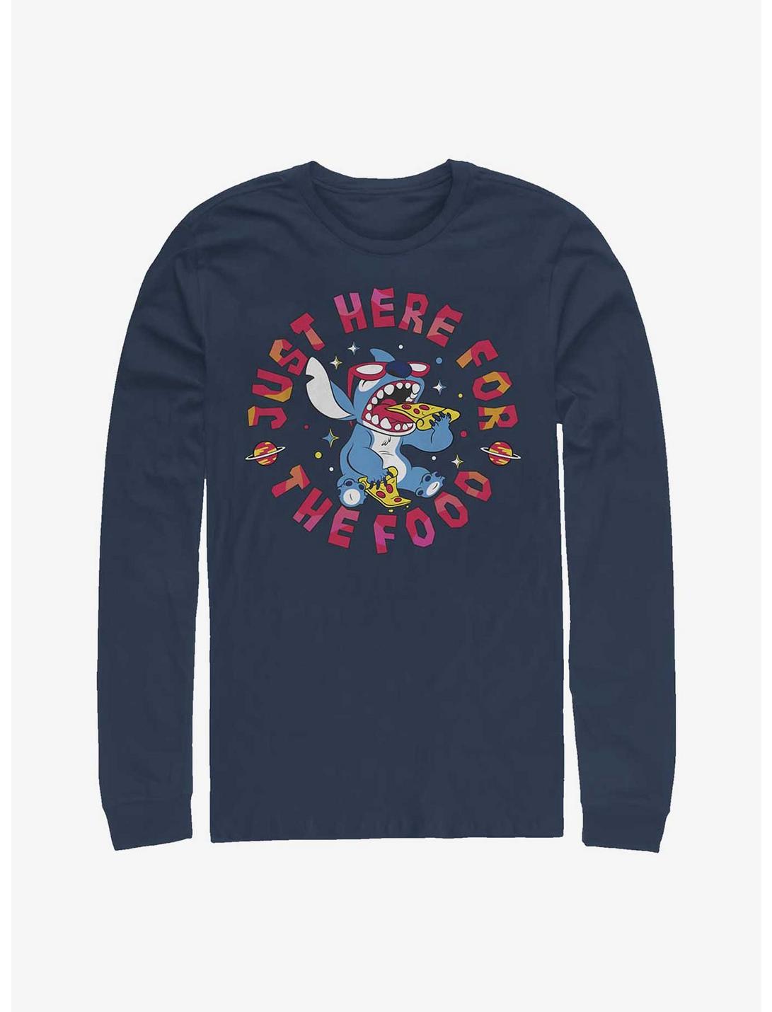 Disney Lilo & Stitch Pizza Long-Sleeve T-Shirt, NAVY, hi-res