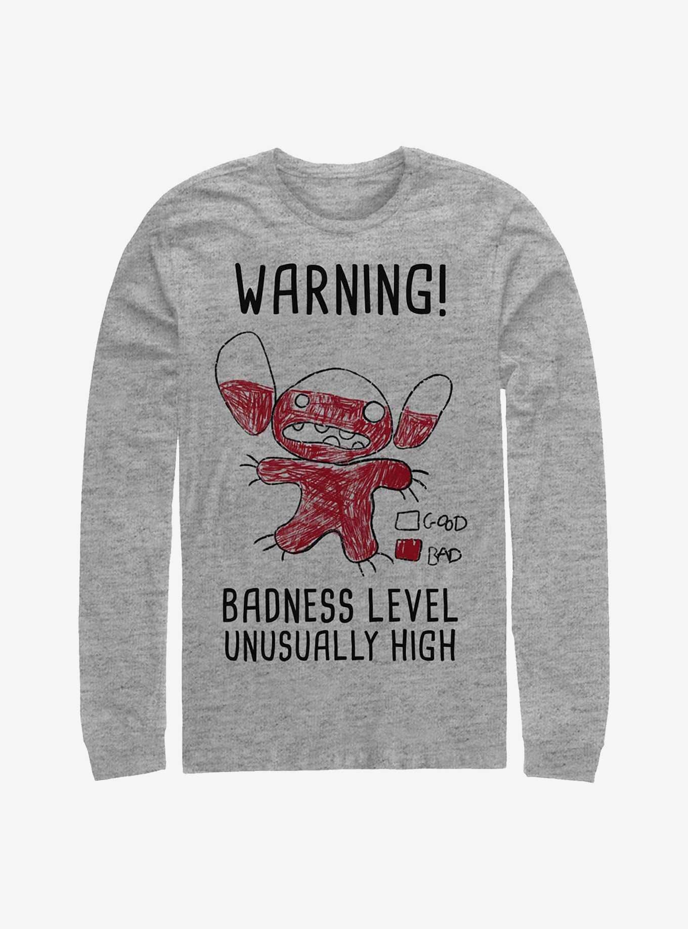 Disney Lilo & Stitch Warning Drawing Sitch Long-Sleeve T-Shirt, , hi-res