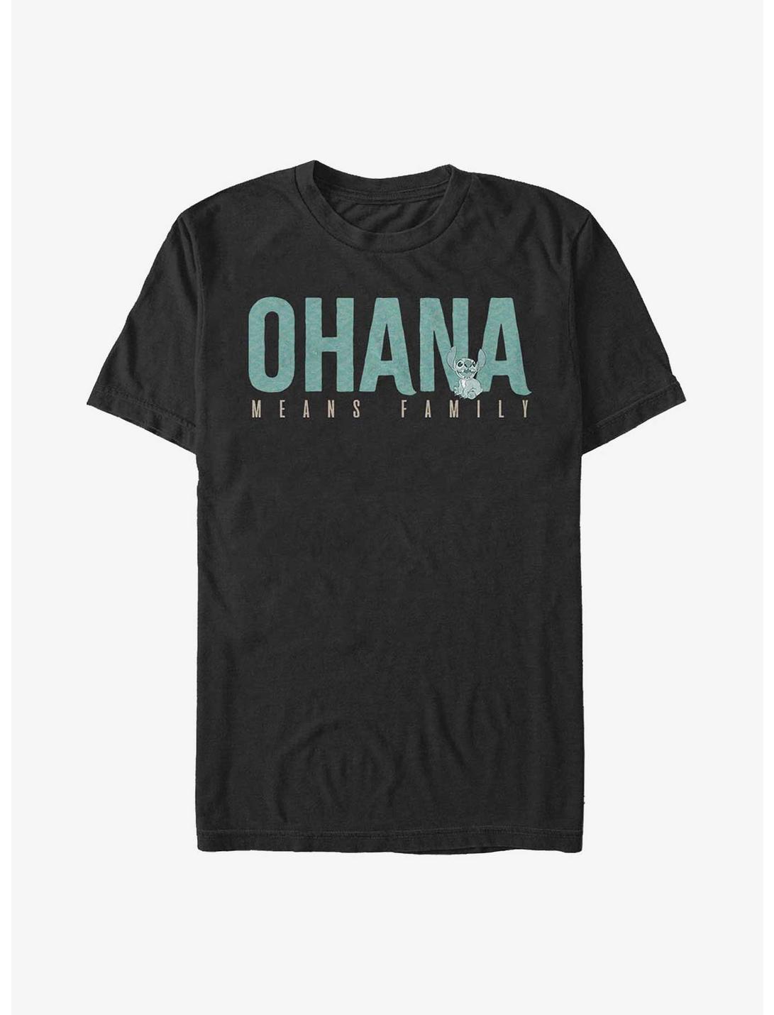 Disney Lilo & Stitch Ohana Bold T-Shirt, BLACK, hi-res