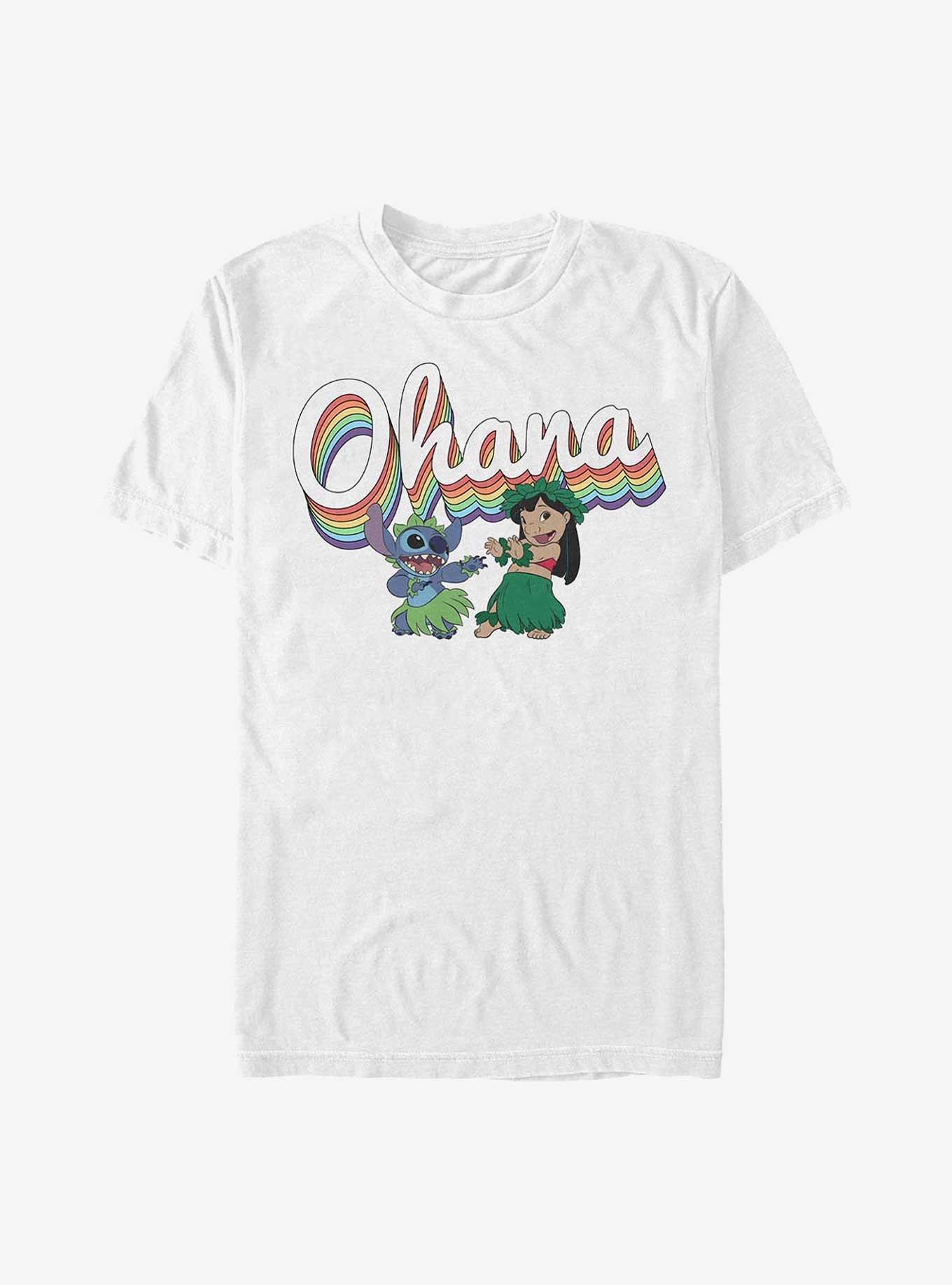 Disney Lilo & Stitch Rainbow Ohana T-Shirt, , hi-res