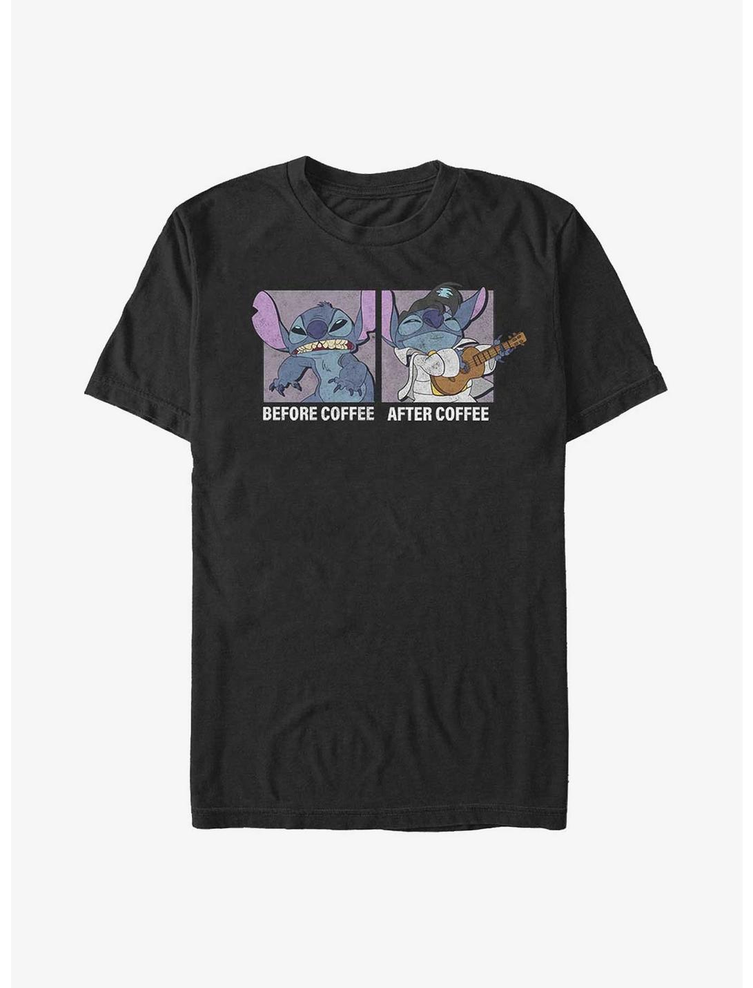 Disney Lilo & Stitch Coffee T-Shirt, BLACK, hi-res
