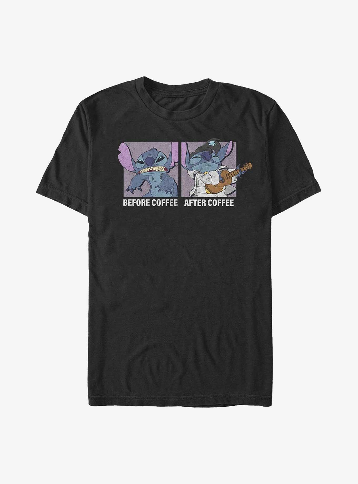 Disney Lilo & Stitch Coffee T-Shirt, BLACK, hi-res