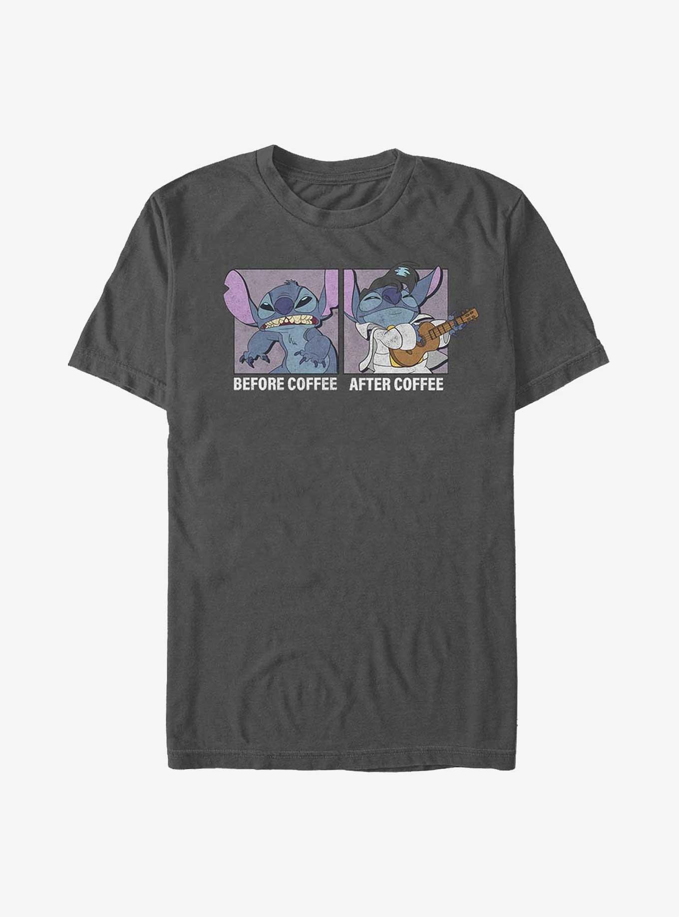 Disney Lilo & Stitch Coffee T-Shirt, CHARCOAL, hi-res