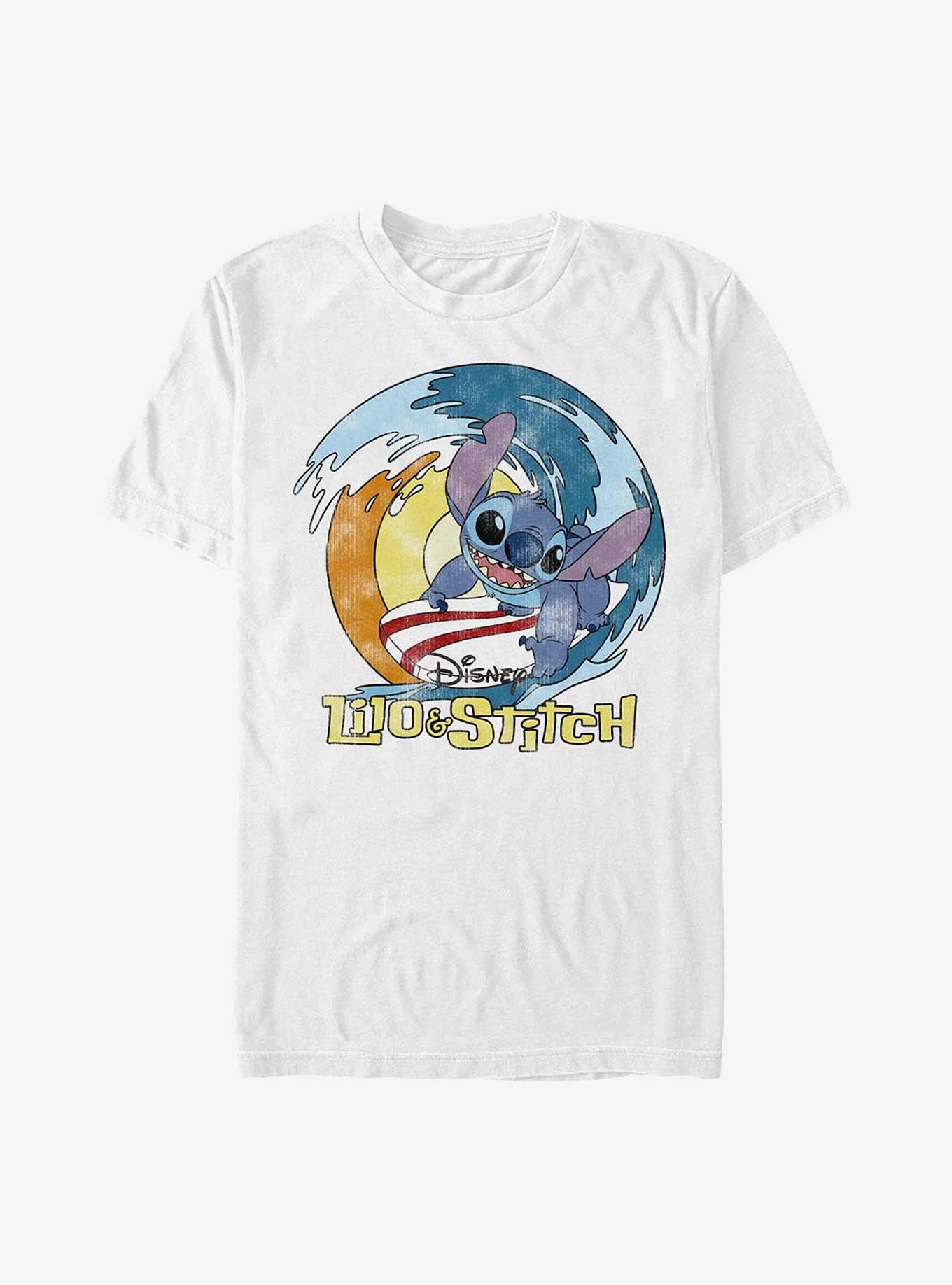 Disney Lilo & Stitch Surf T-Shirt, WHITE, hi-res