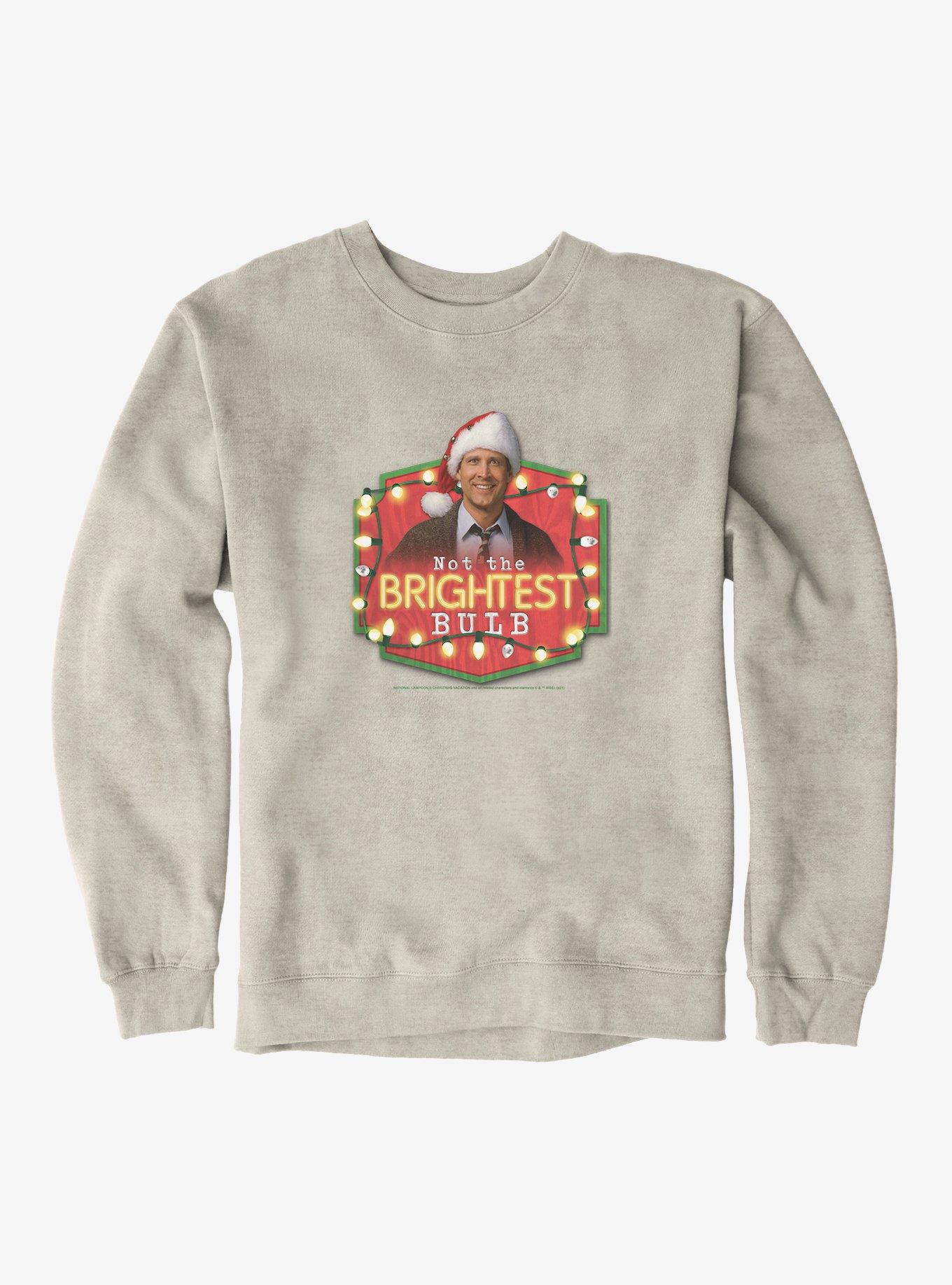 Christmas Vacation Brightest Bulb Sweatshirt, OATMEAL HEATHER, hi-res