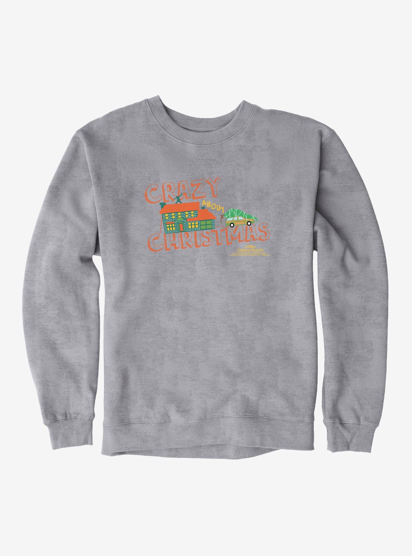 Christmas Vacation Crazy Christmas Sweatshirt, HEATHER GREY, hi-res