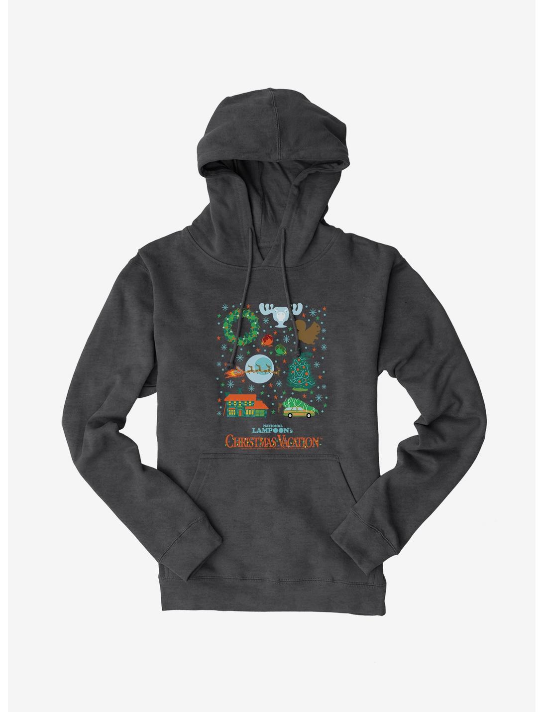 Christmas Vacation Icons Hoodie, CHARCOAL HEATHER, hi-res