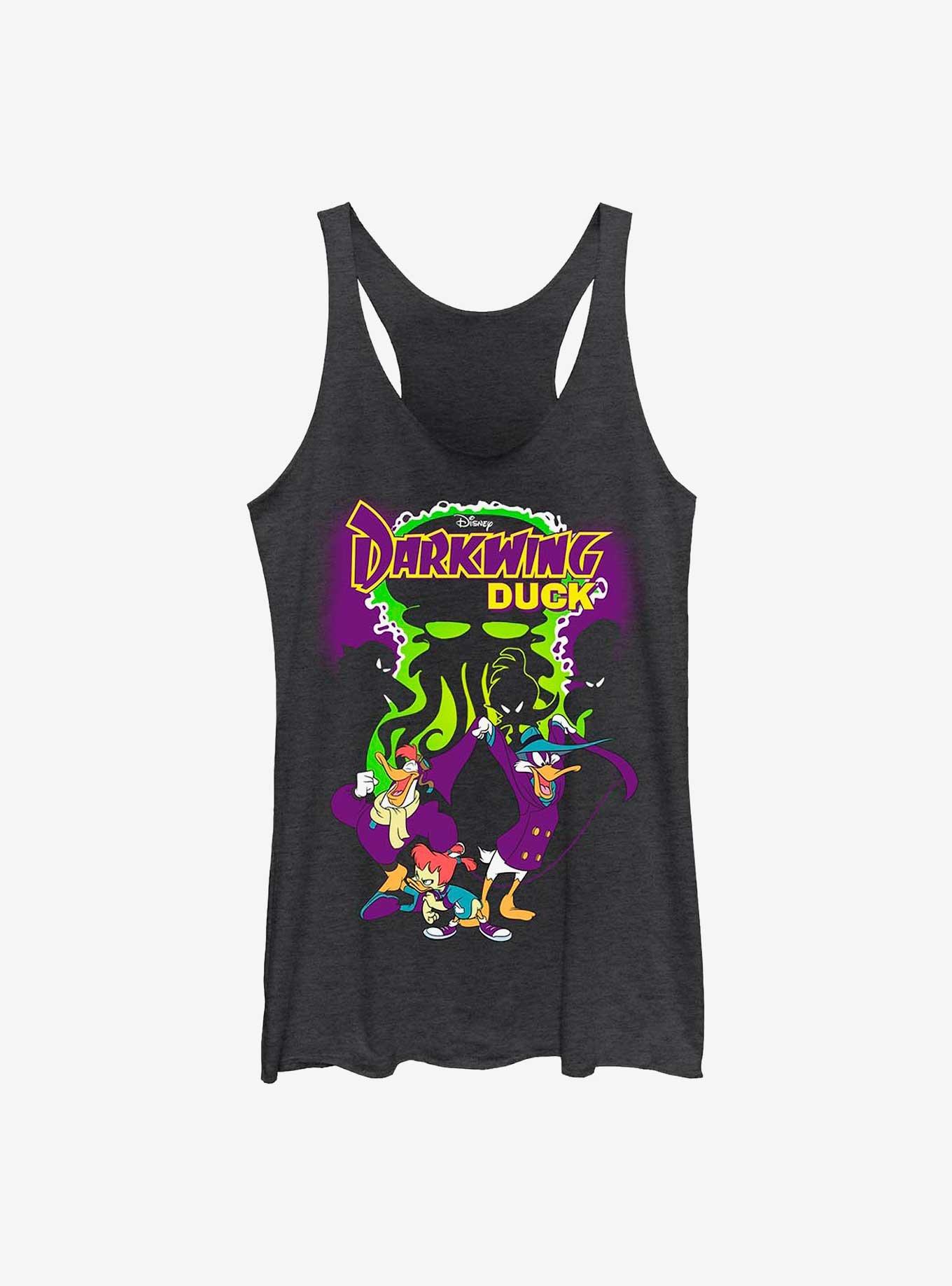 Disney Darkwing Duck Dangerous Raw Edge Girls Tank, BLK HTR, hi-res