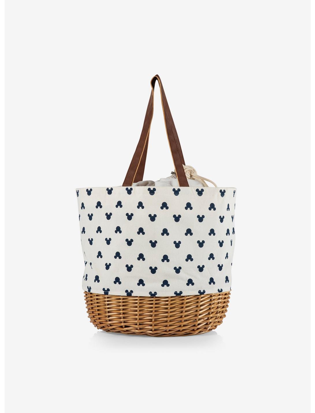 Disney Mickey Mouse Classic Mickey Silhouette Canvas Willow Basket Tote, , hi-res