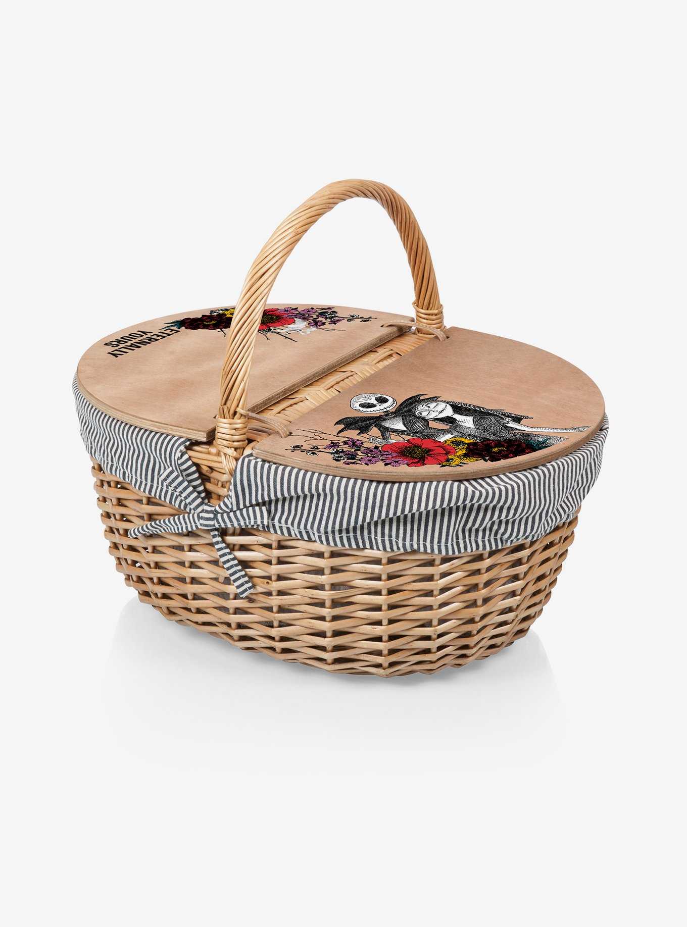 The Nightmare Before Christmas Jack And Sally Floral Country Picnic Basket, , hi-res