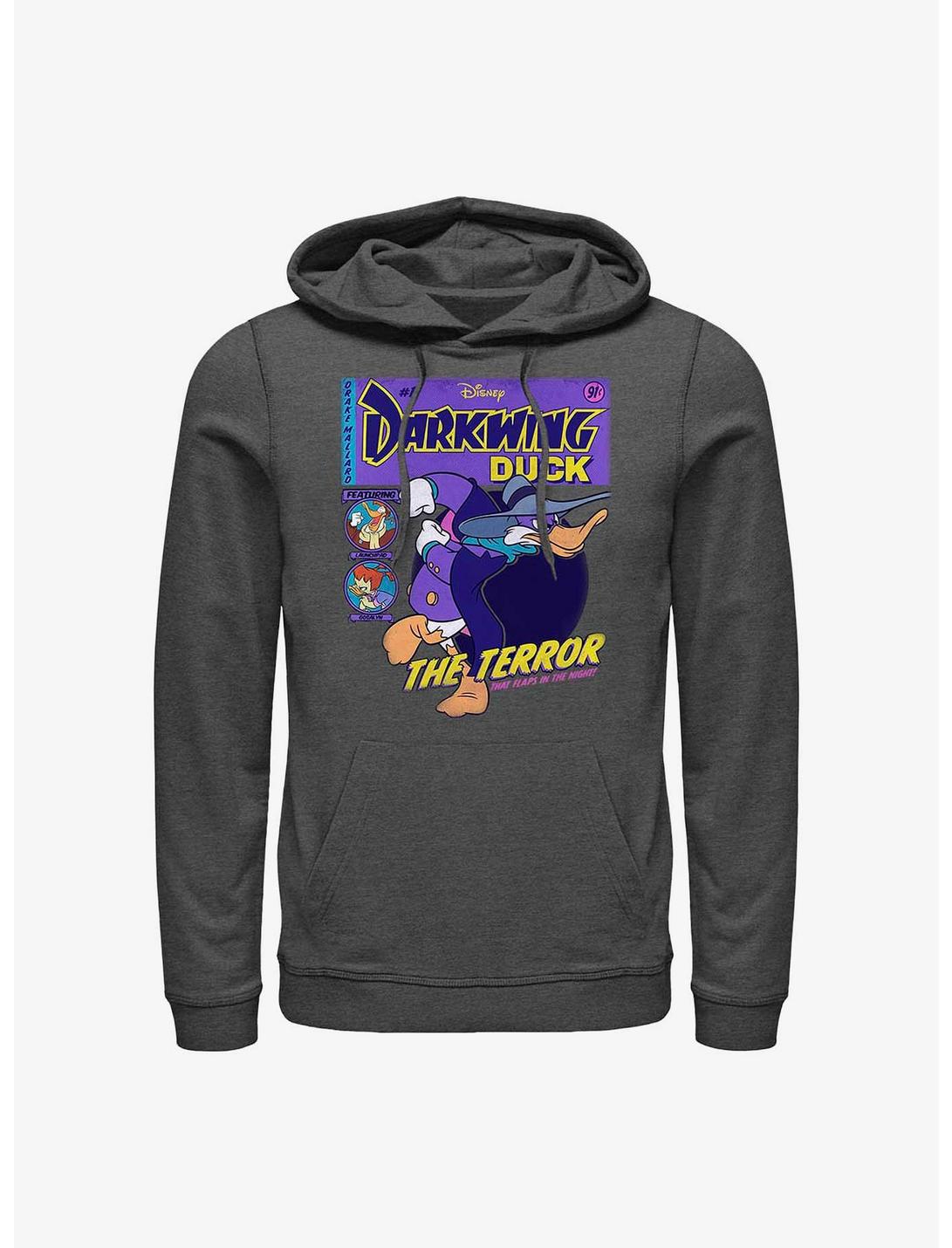 Disney Darkwing Duck Darkwing Comic Hoodie, CHAR HTR, hi-res