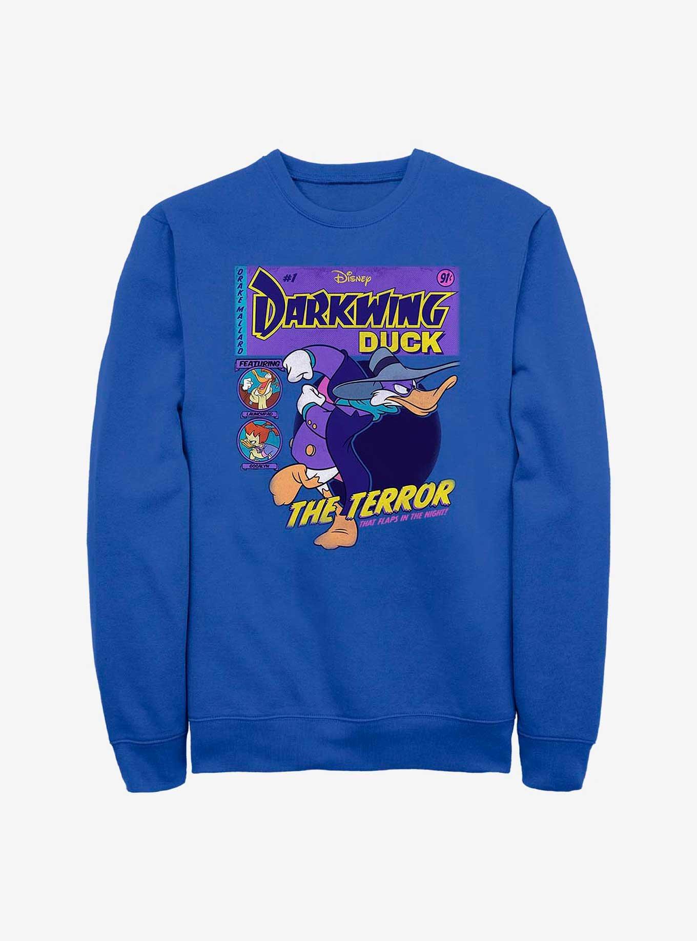 Disney Darkwing Duck Darkwing Comic Sweatshirt, ROYAL, hi-res