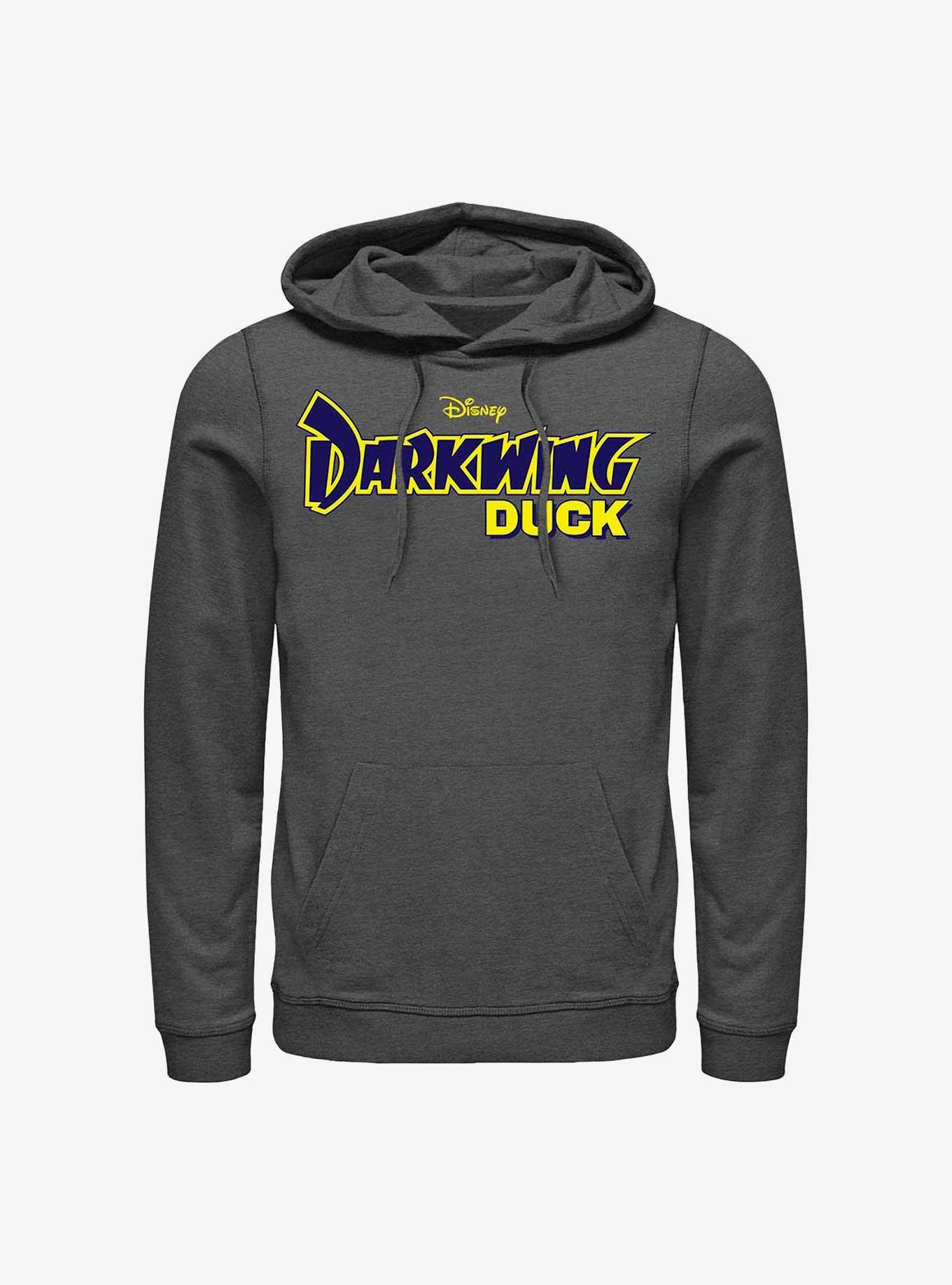 Disney Darkwing Duck Darkwing Logo Hoodie, CHAR HTR, hi-res