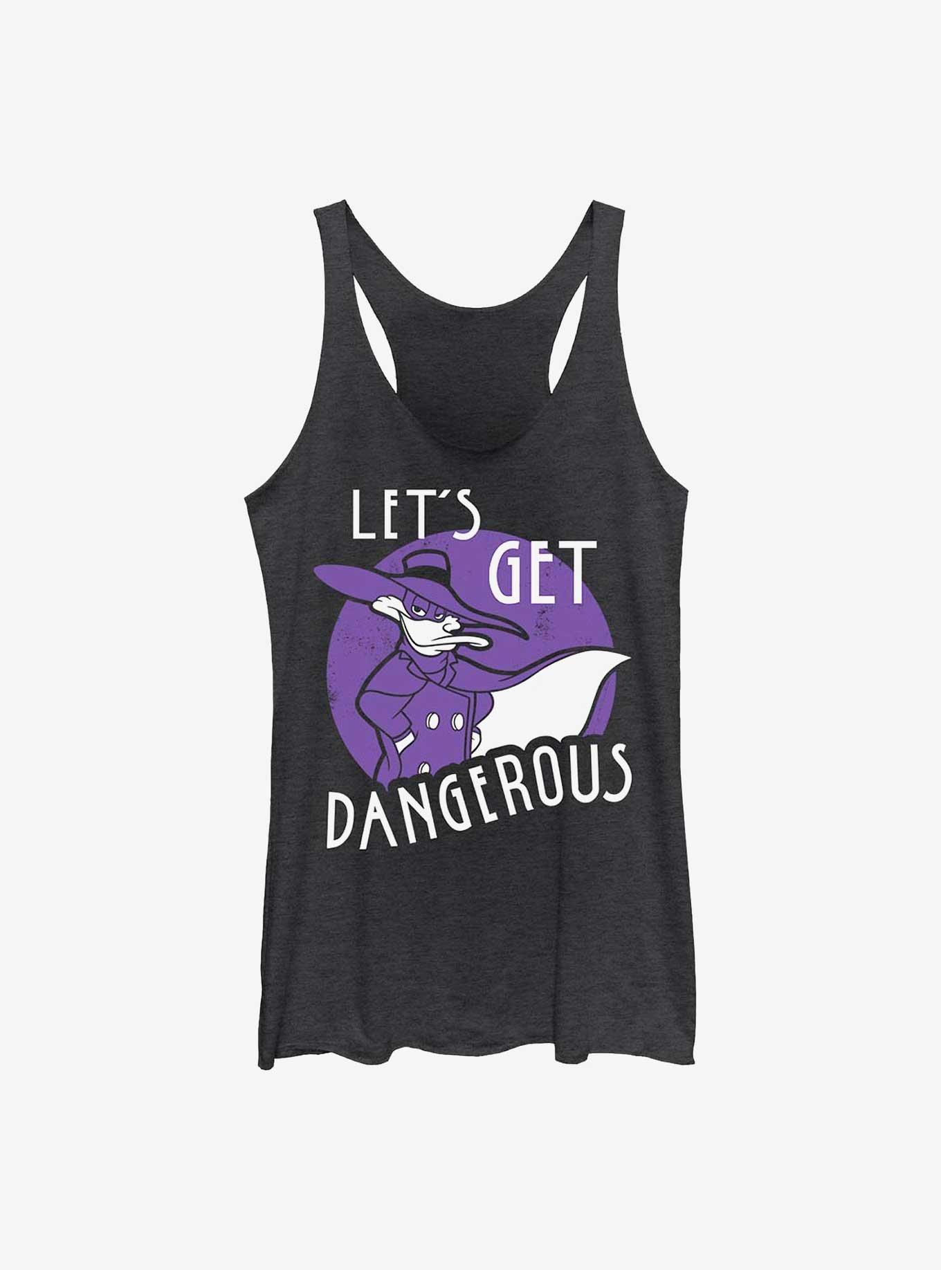 Disney Darkwing Duck Get Dangerous Raw Edge Girls Tank, BLK HTR, hi-res