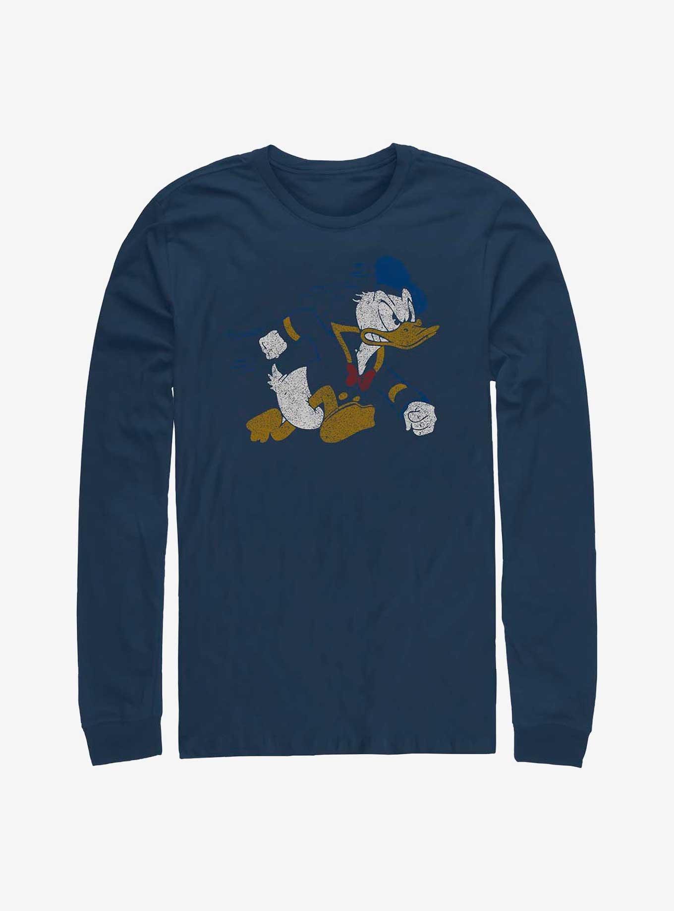 Disney Ducktales Dashing Donald Long Sleeve T-Shirt, NAVY, hi-res