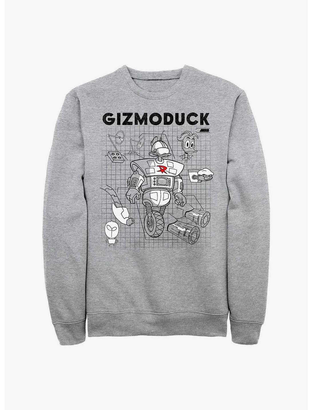 Disney Ducktales Gizomoduck Schematic Sweatshirt, ATH HTR, hi-res