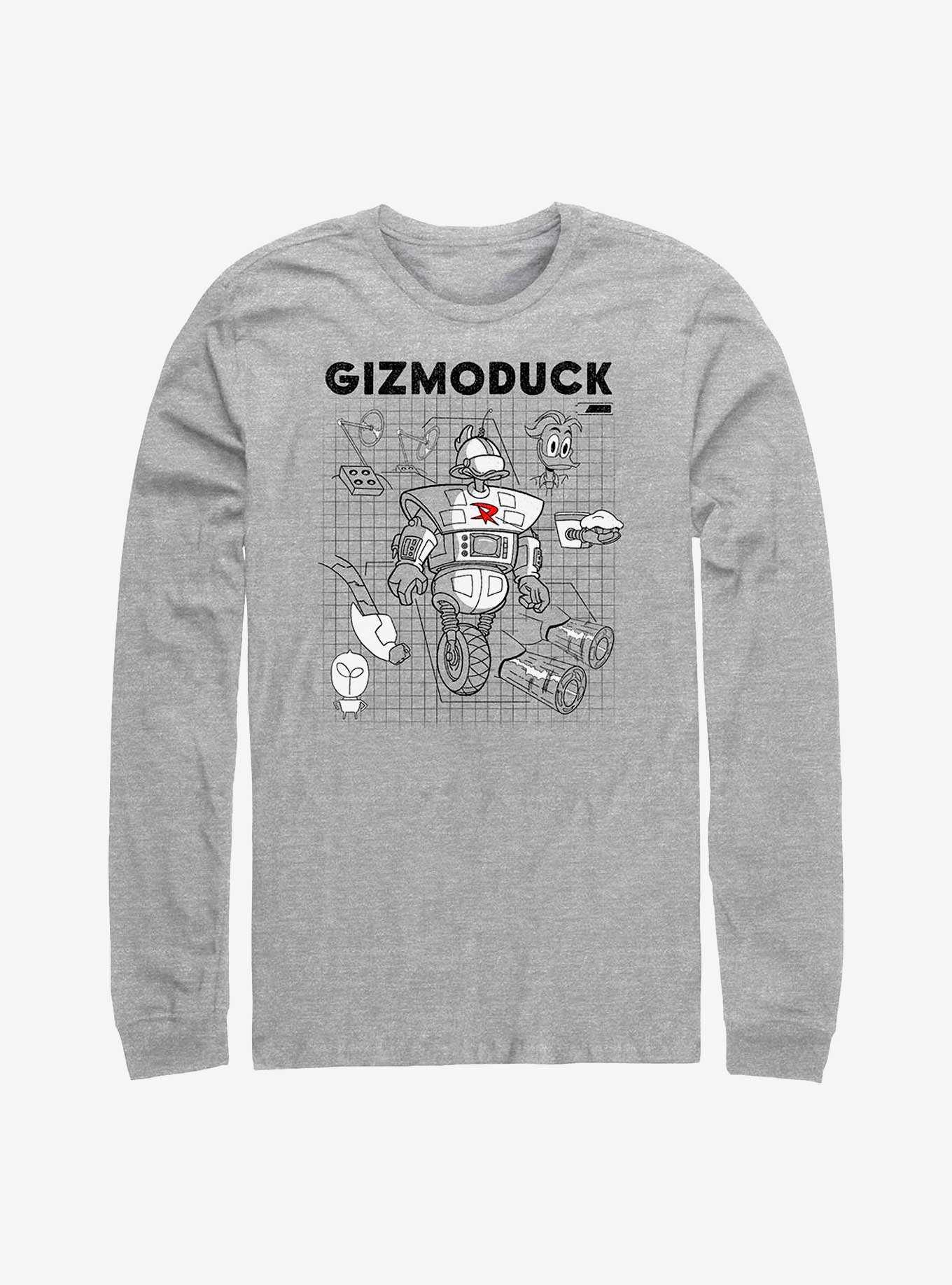Disney Ducktales Gizomoduck Schematic Long Sleeve T-Shirt, , hi-res