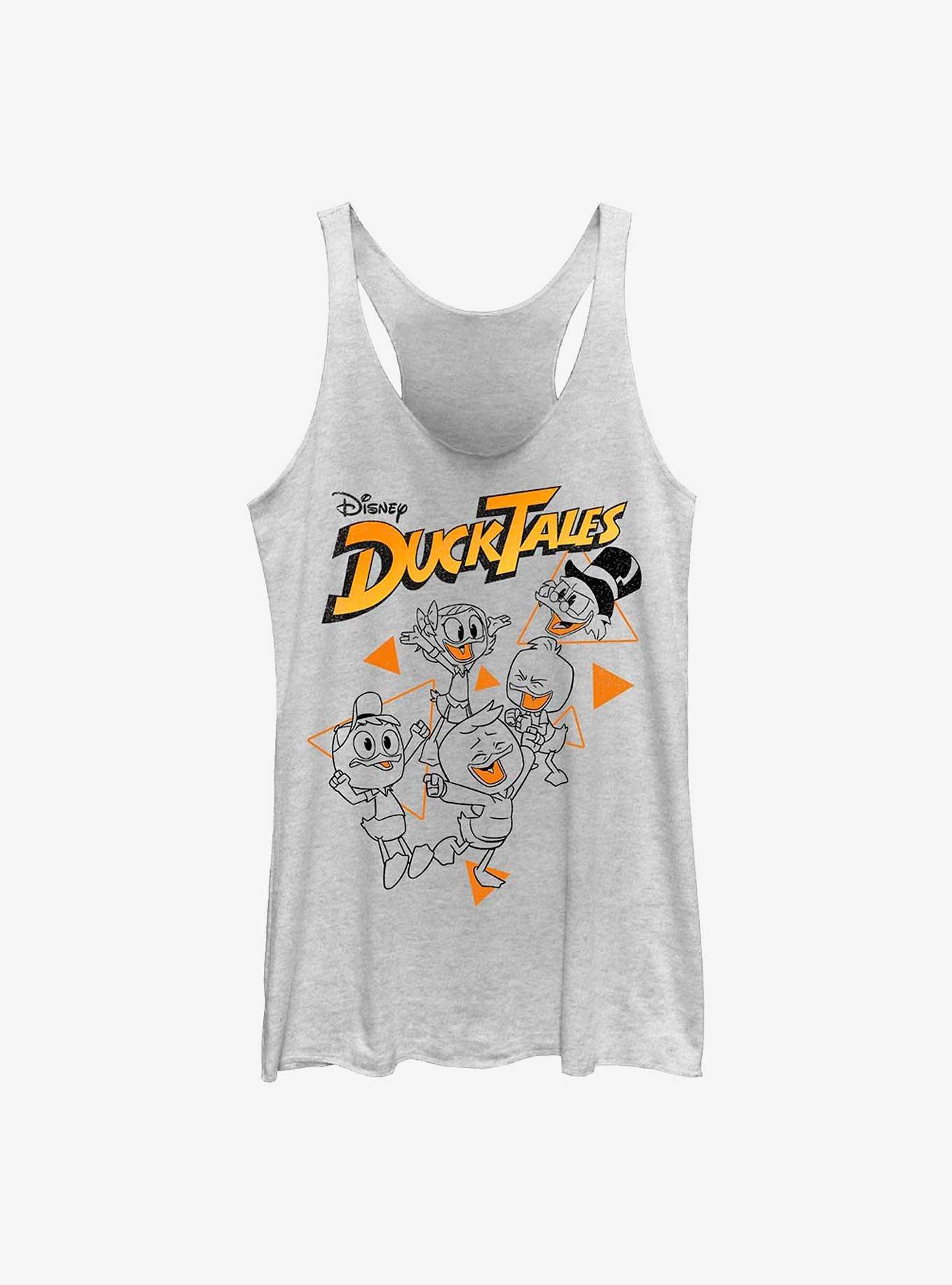 Disney Ducktales Woo Raw Edge Girls Tank, WHITE HTR, hi-res