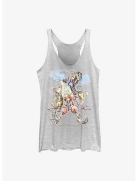Disney Kingdom Hearts Group In The Clouds Girls Tank, , hi-res