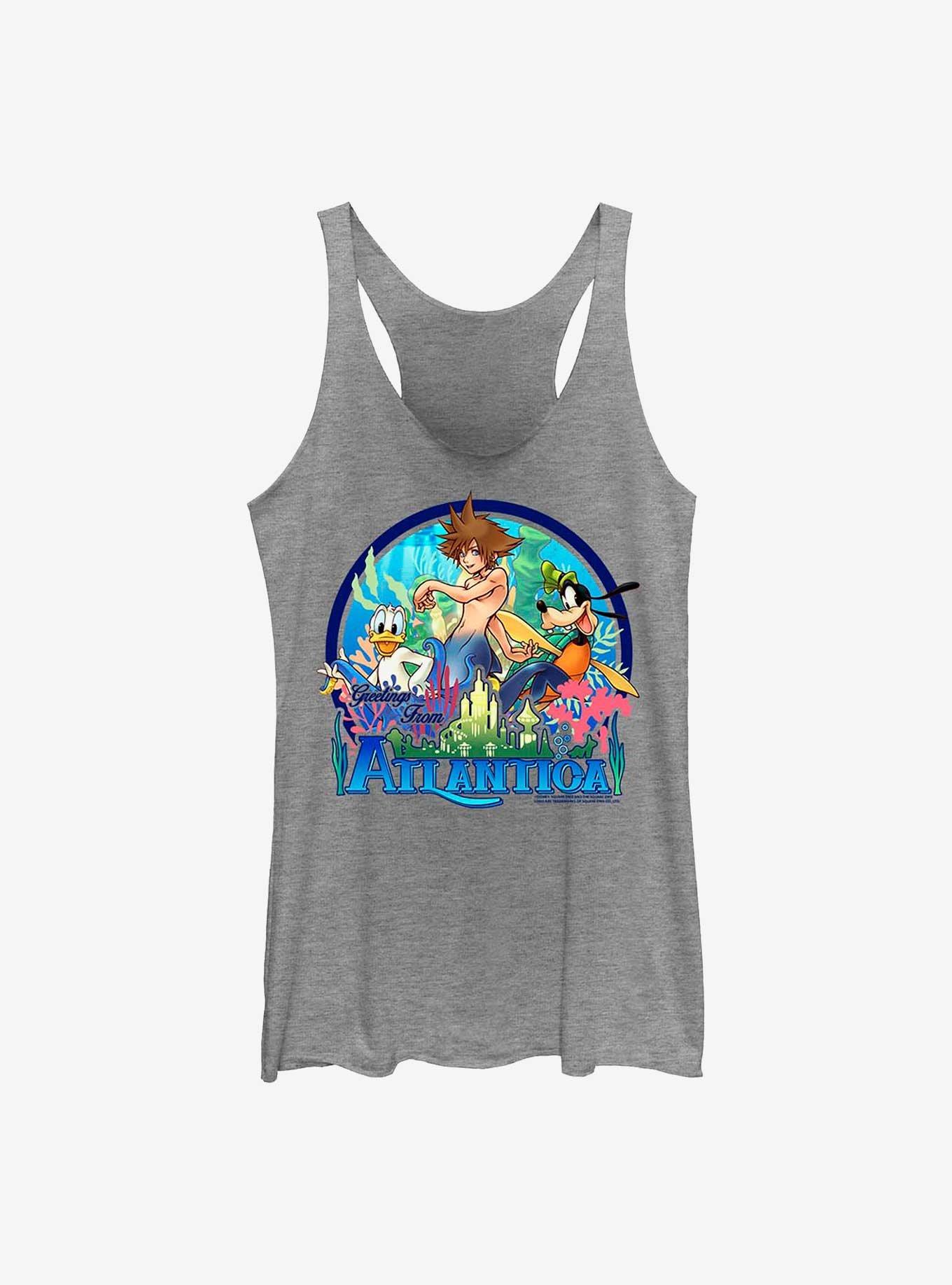 Disney Kingdom Hearts Atlantica World Girls Tank, GRAY HTR, hi-res