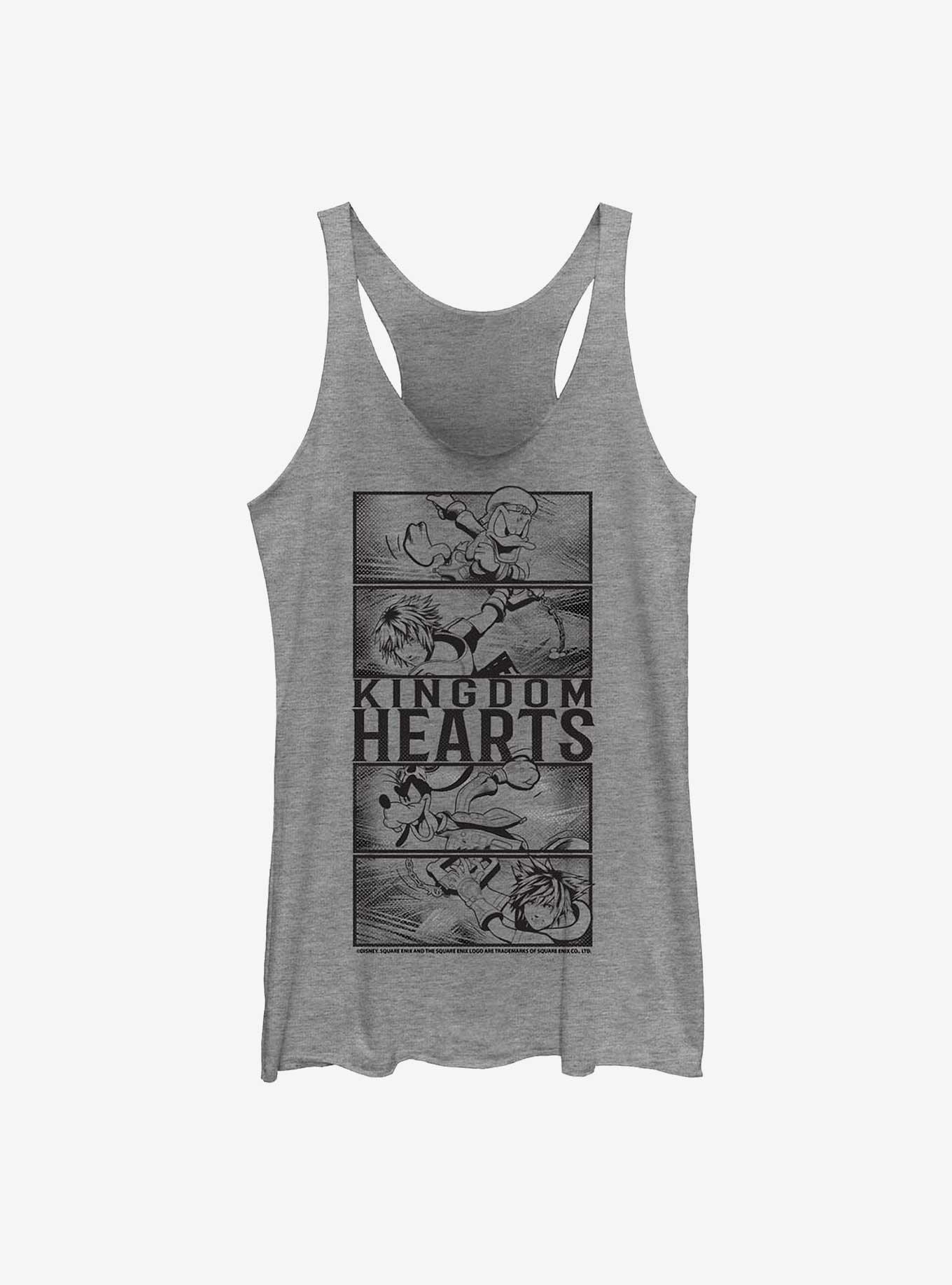 Disney Kingdom Hearts Character Panels Kingdom Girls Tank, GRAY HTR, hi-res