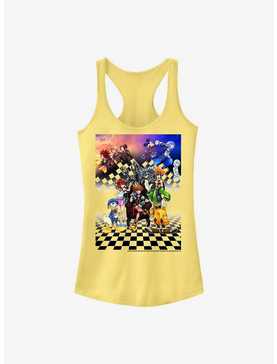 Disney Kingdom Hearts Group Checkers Girls Tank, BANANA, hi-res