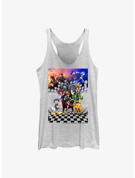 Disney Kingdom Hearts Group Checkers Girls Tank, WHITE HTR, hi-res