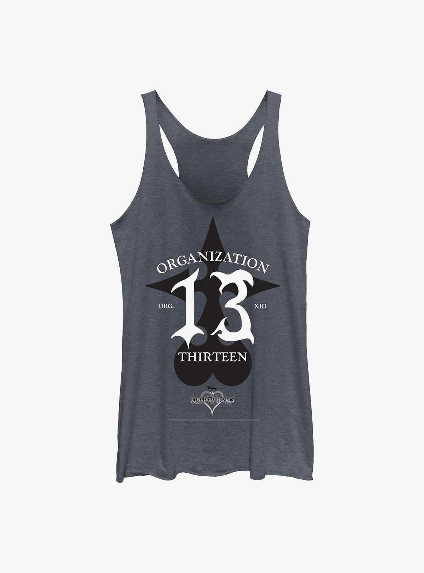 Disney Kingdom Hearts Organization Thirteen Girls Tank, NAVY HTR, hi-res