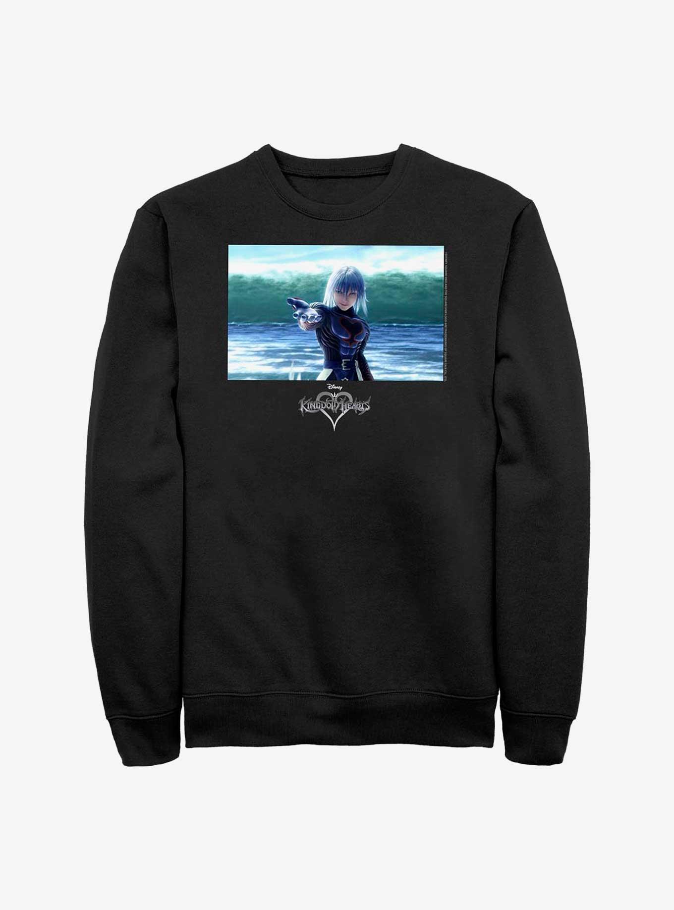 Disney Kingdom Hearts Riku In Water Crew Sweatshirt, BLACK, hi-res