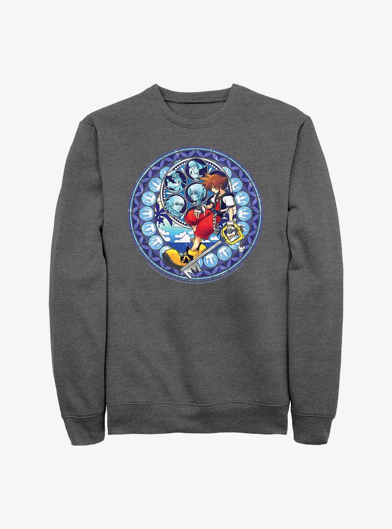 Disney Kingdom Hearts Stained Glass Sora Crew Sweatshirt