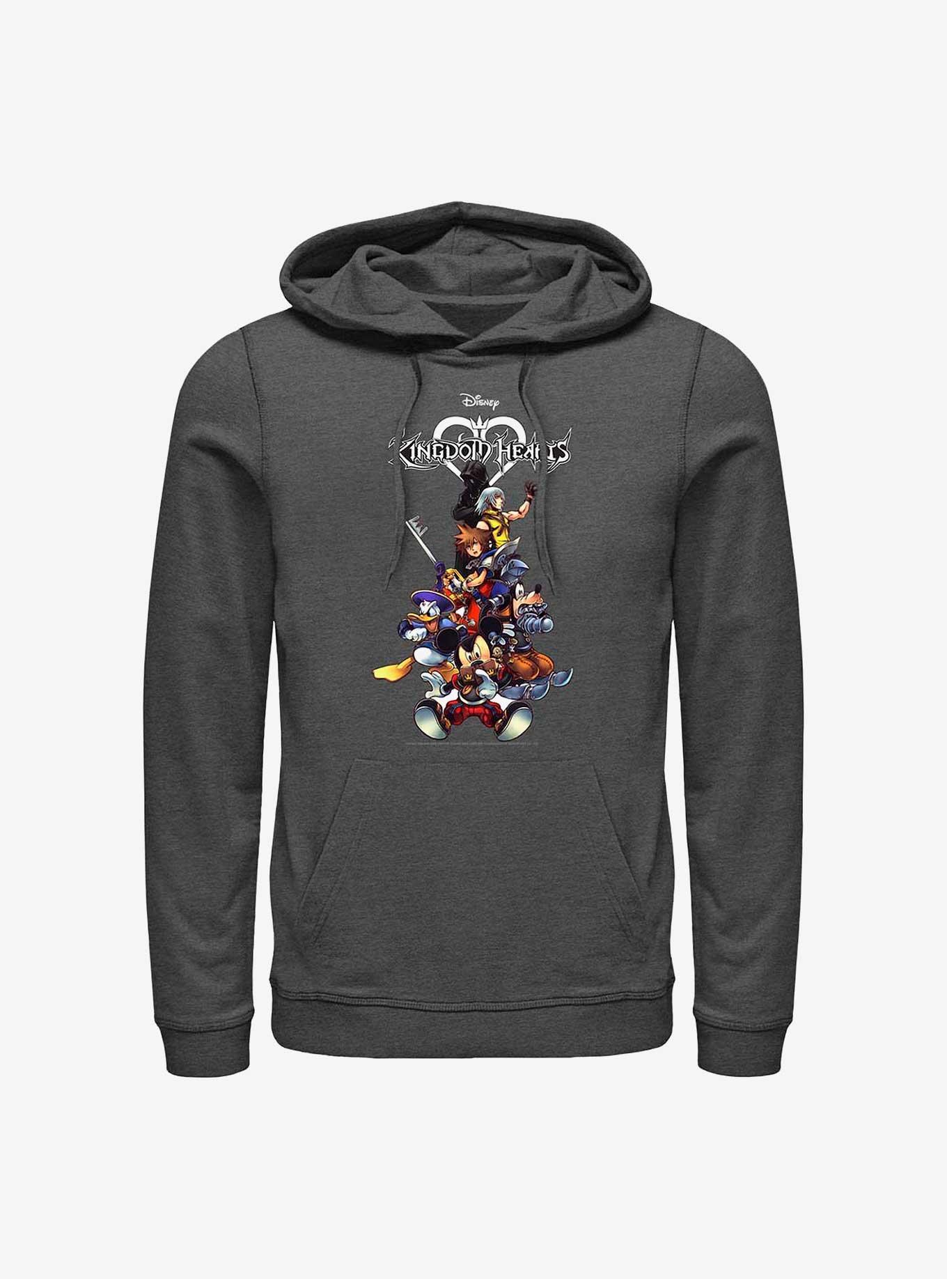 Disney Kingdom Hearts Group With Logo Hoodie, CHAR HTR, hi-res