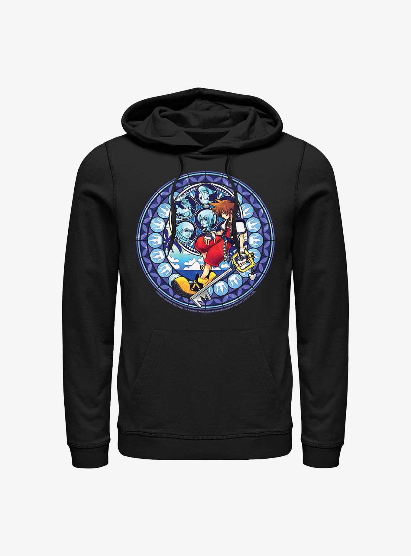 Disney Kingdom Hearts Stained Glass Sora Hoodie, BLACK, hi-res