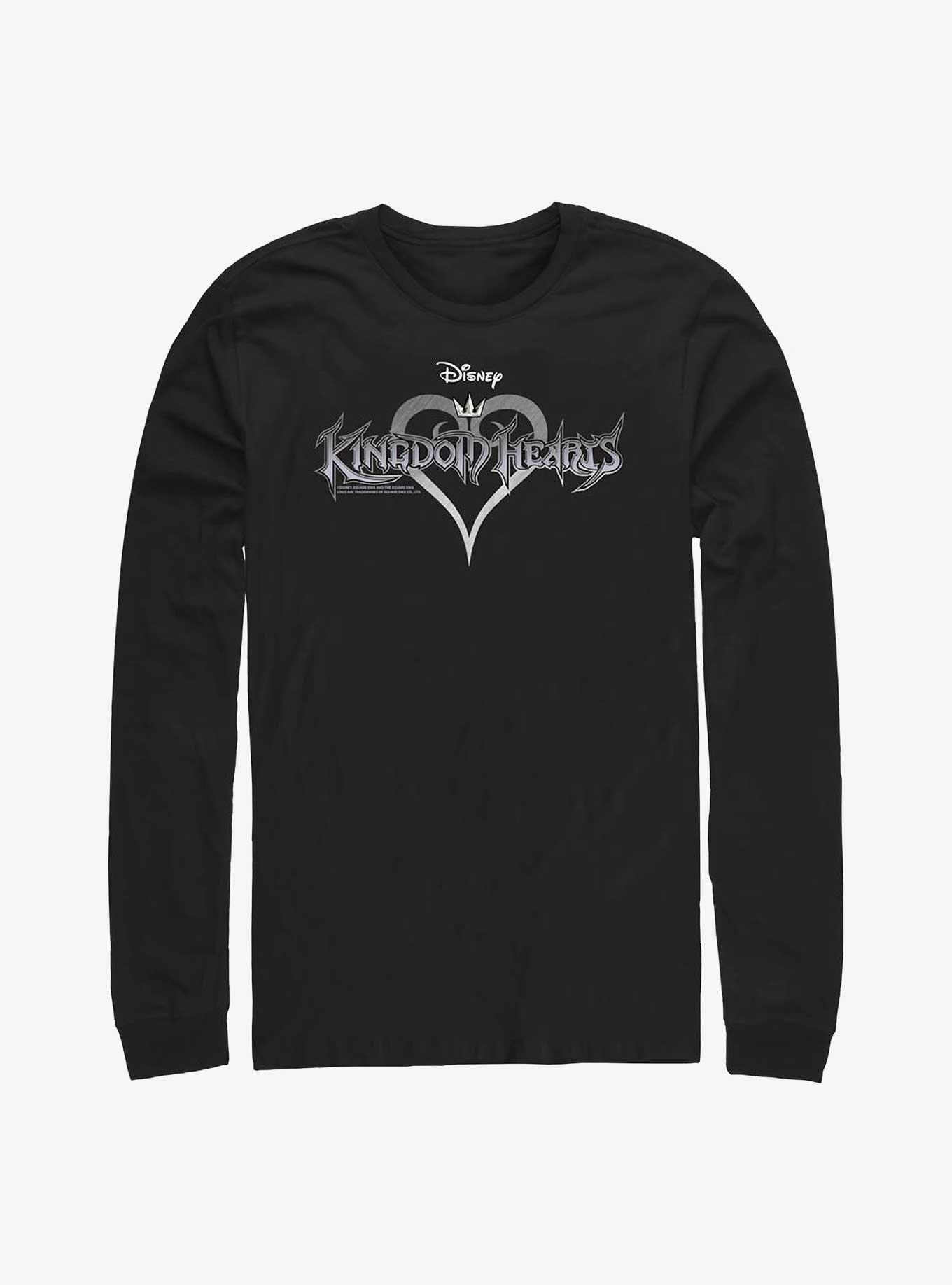 Disney Kingdom Hearts Kingdom Logo Long-Sleeve T-Shirt, BLACK, hi-res