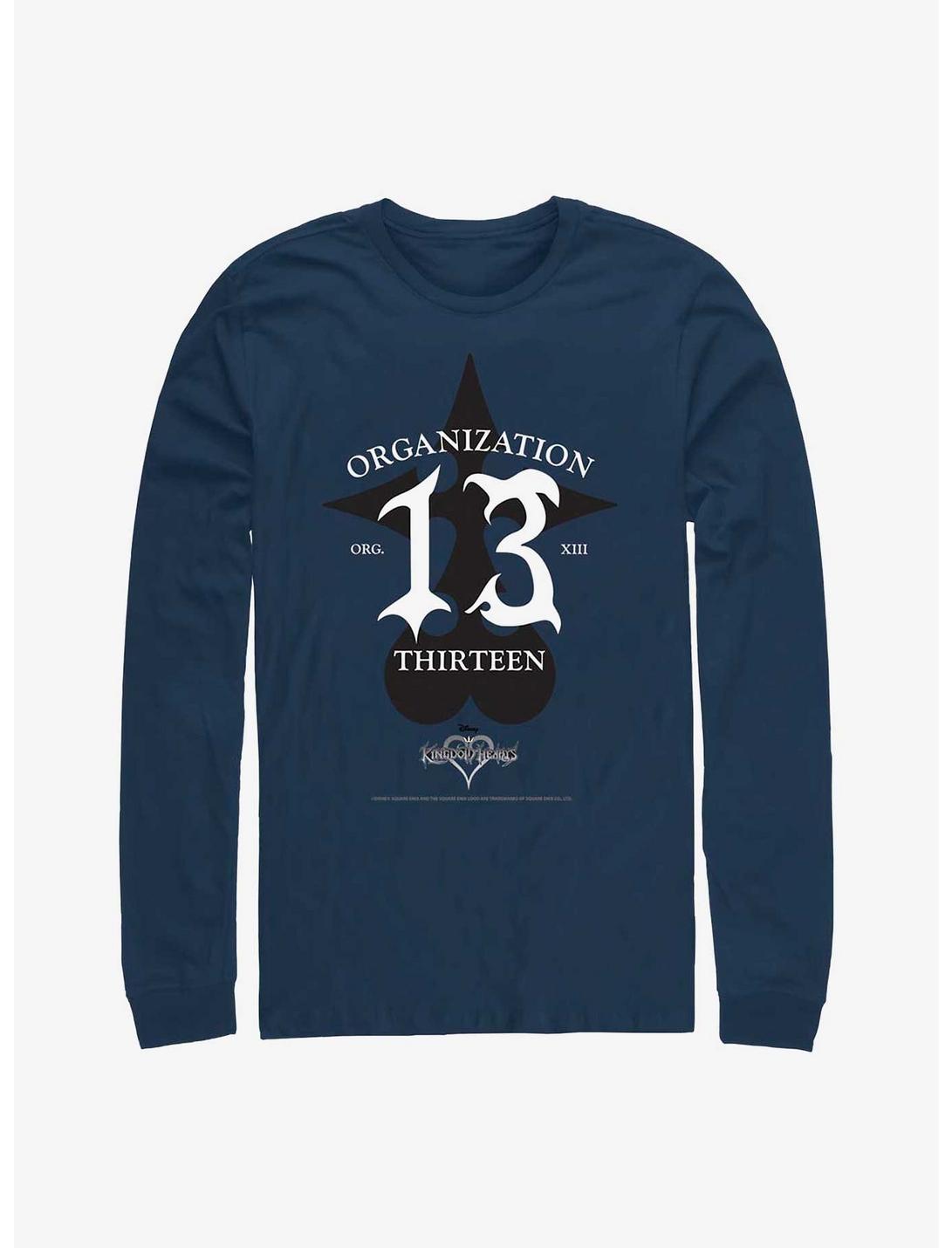 Disney Kingdom Hearts Organization Thirteen Long-Sleeve T-Shirt, NAVY, hi-res