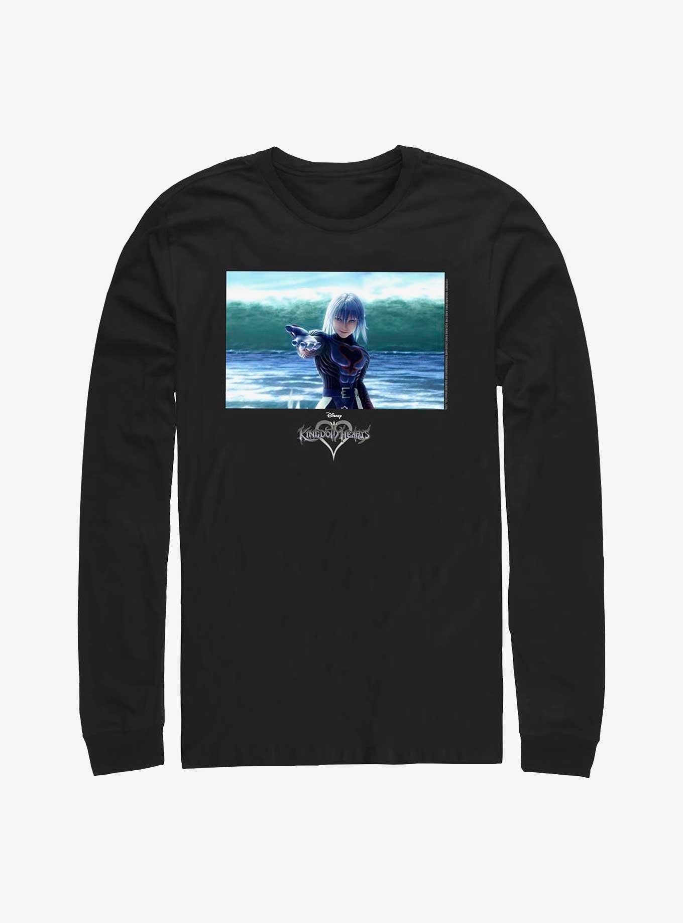 Disney Kingdom Hearts Riku In Water Long-Sleeve T-Shirt, BLACK, hi-res