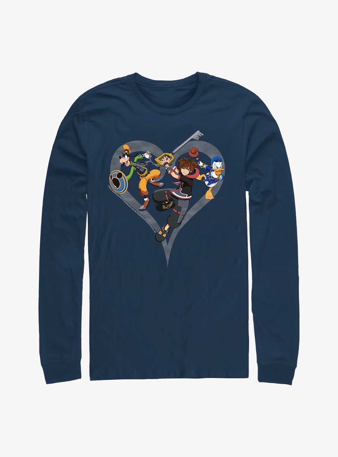 Disney Kingdom Hearts Sora Goofy Donald Long-Sleeve T-Shirt, , hi-res