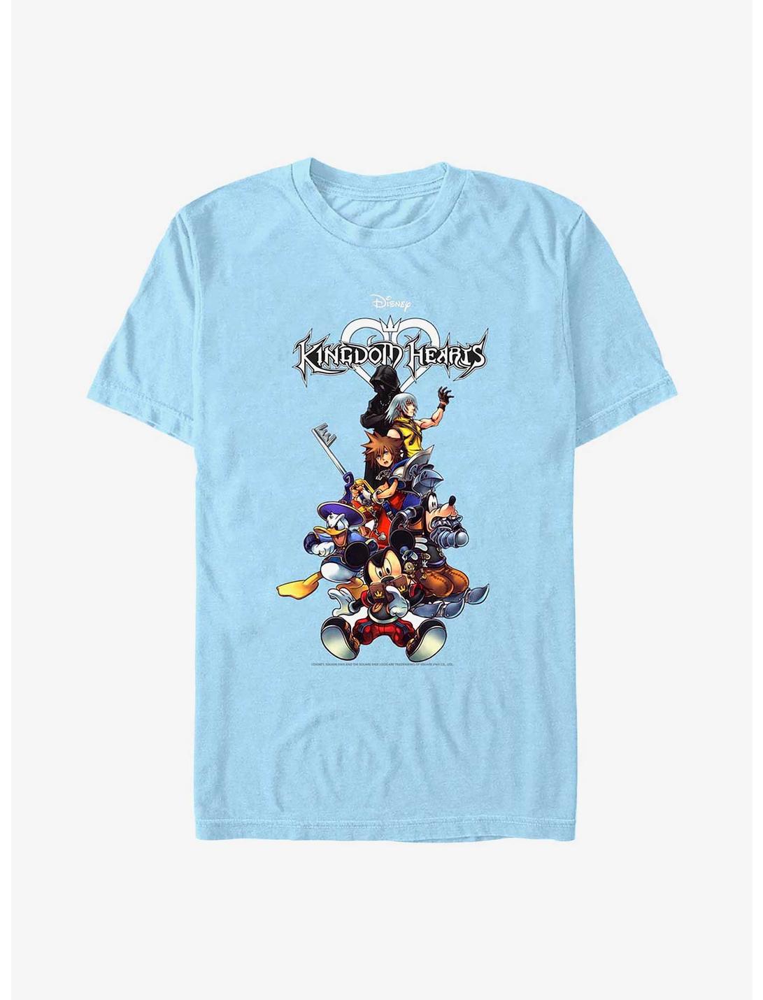 Disney Kingdom Hearts Group With Logo T-Shirt, LT BLUE, hi-res