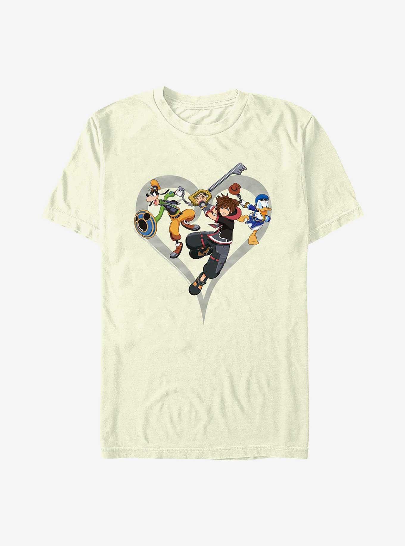 Disney Kingdom Hearts Sora Goofy Donald T-Shirt, NATURAL, hi-res