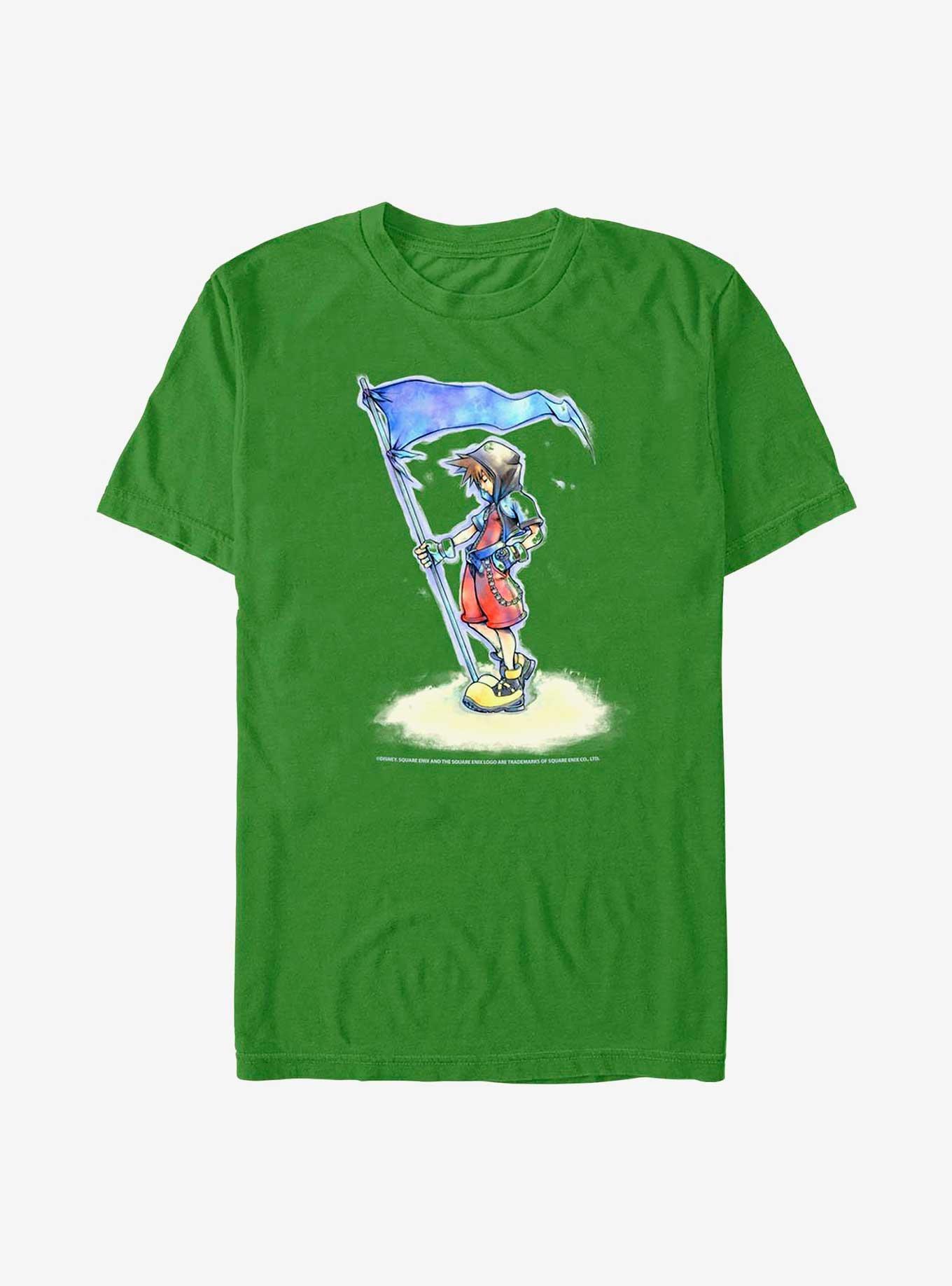 Disney Kingdom Hearts Sora With Flag T-Shirt, KELLY, hi-res